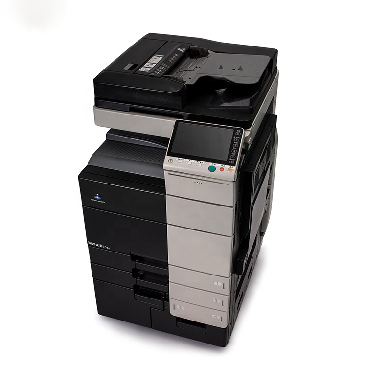 High Speed Photocopy Machine Copier Konica Minolta Bizhub 754 754e Used Copier Machine With Toner Cartridge TN712
