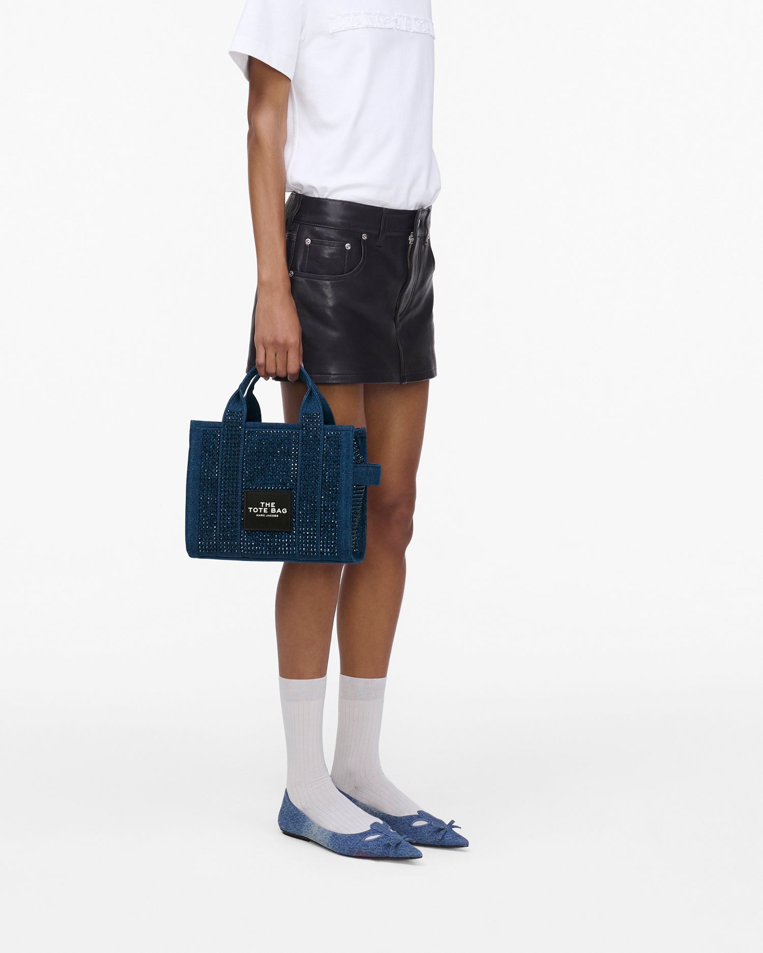 The Crystal Denim Small Tote Bag | Marc Jacobs Outlet