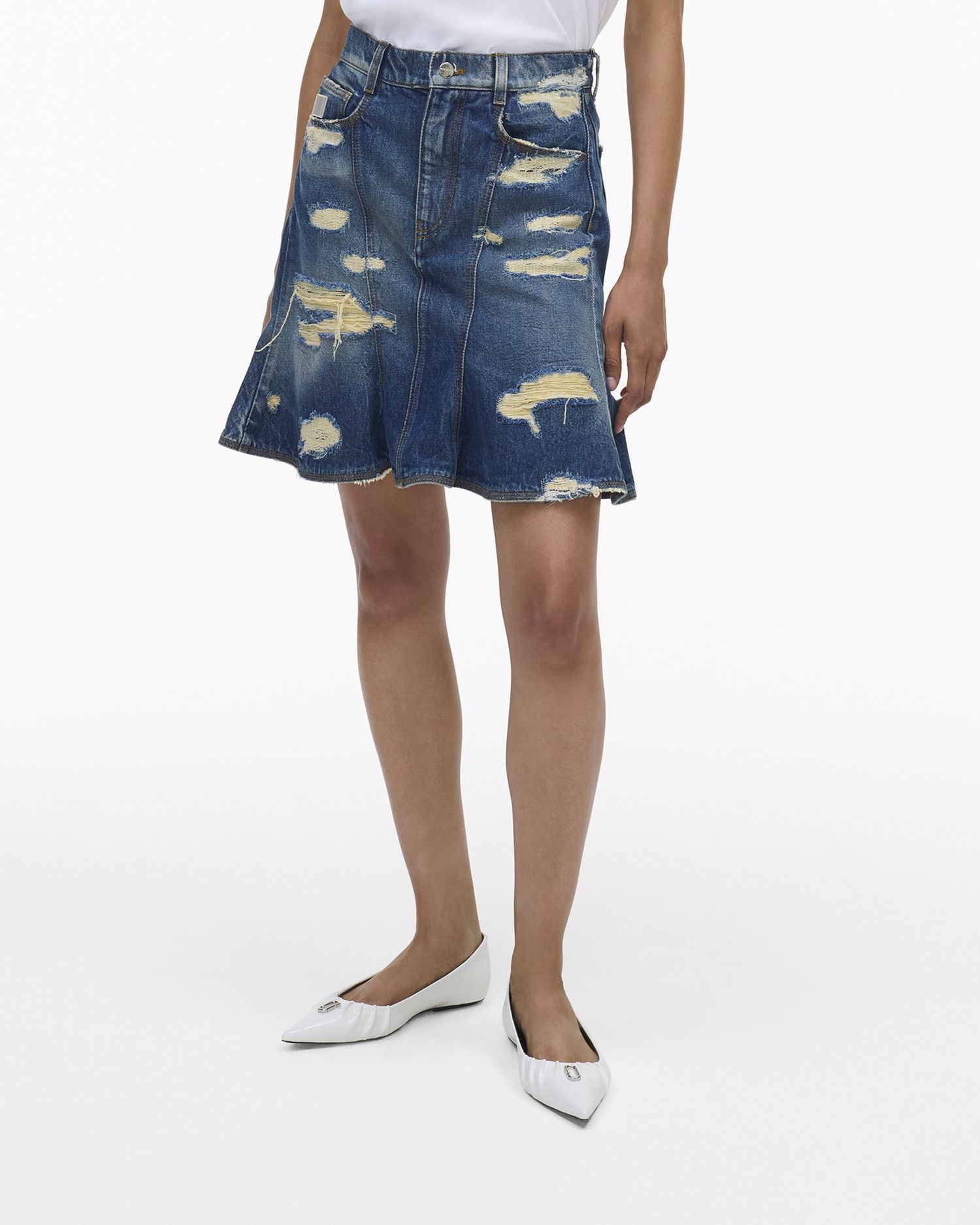 The Rip And Repair Fluted Mini Skirt | Marc Jacobs Outlet