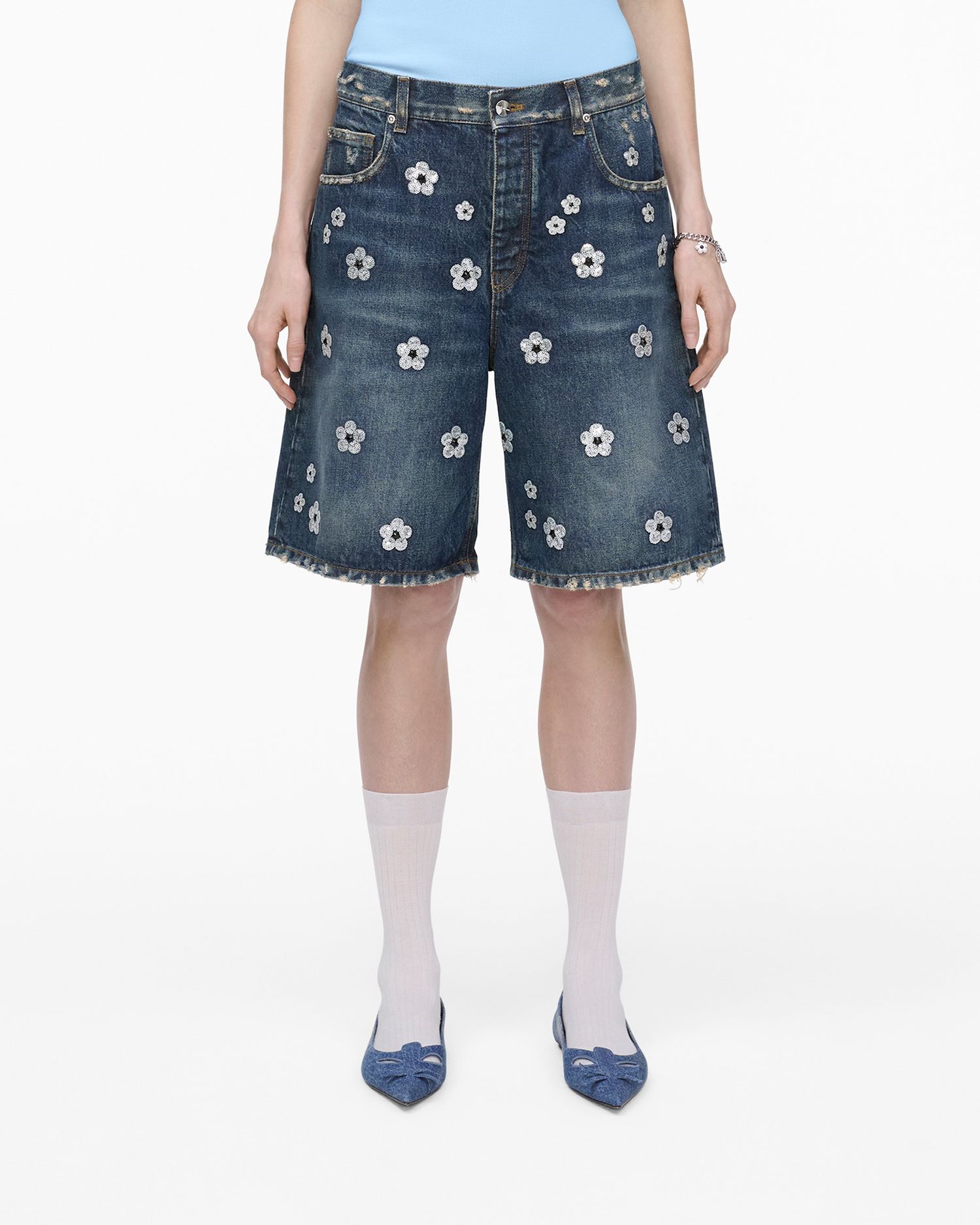 Sequin Daisy Wide Leg Shorts | Marc Jacobs Outlet