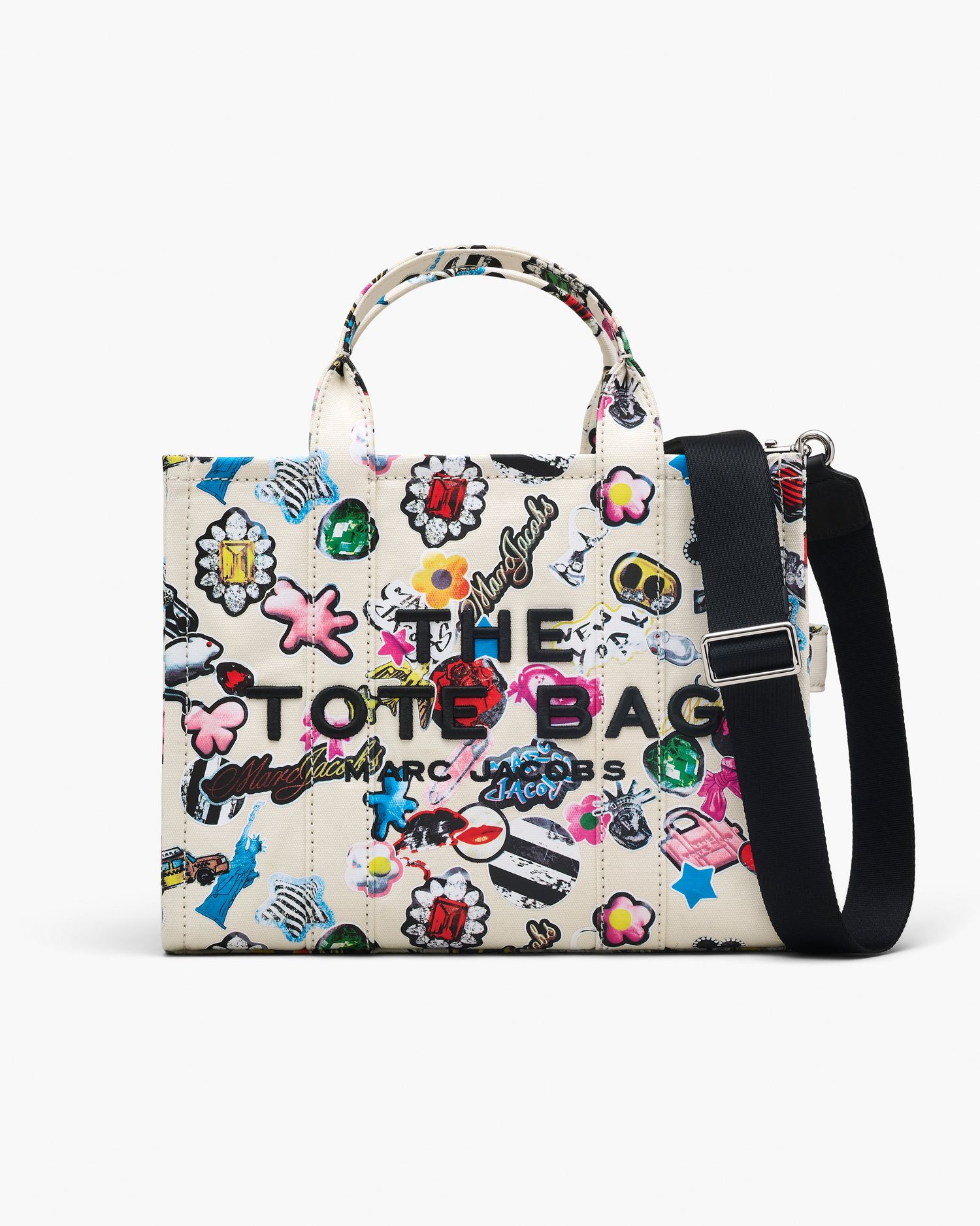 The Sticker Canvas Medium Tote Bag | Marc Jacobs Outlet