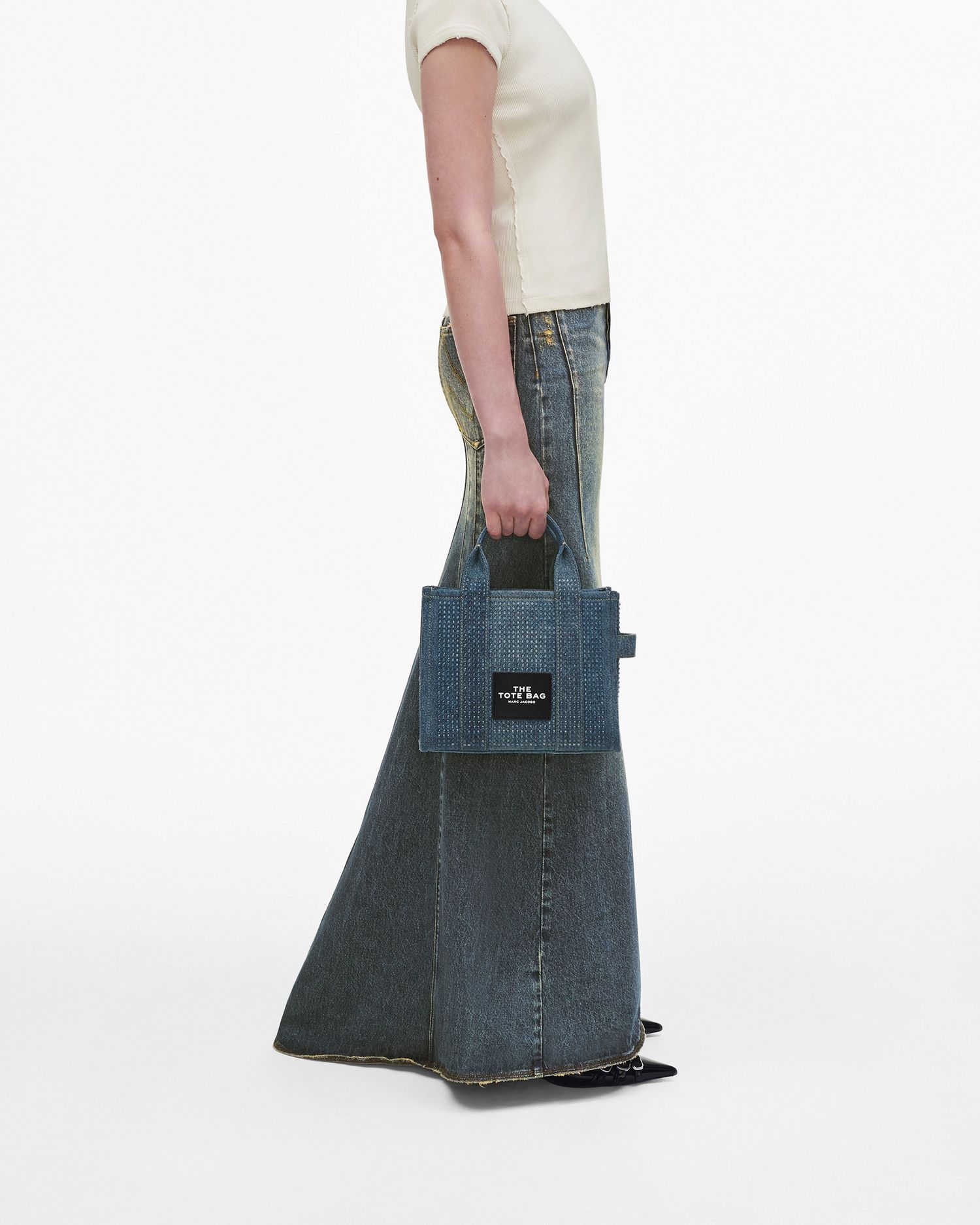 The Crystal Denim Small Tote Bag | Marc Jacobs Outlet