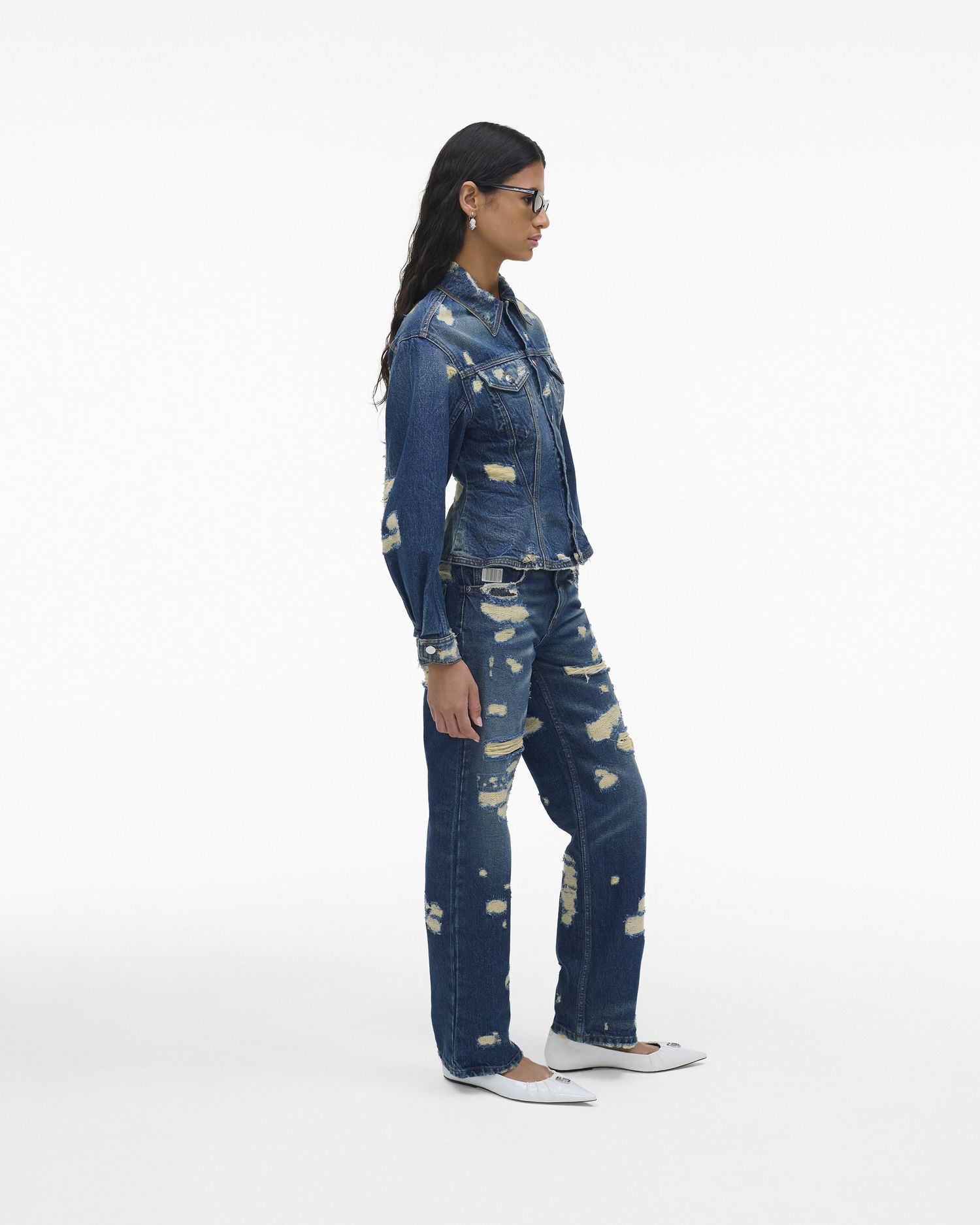 The Rip And Repair Fluted Denim Jacket | Marc Jacobs Outlet