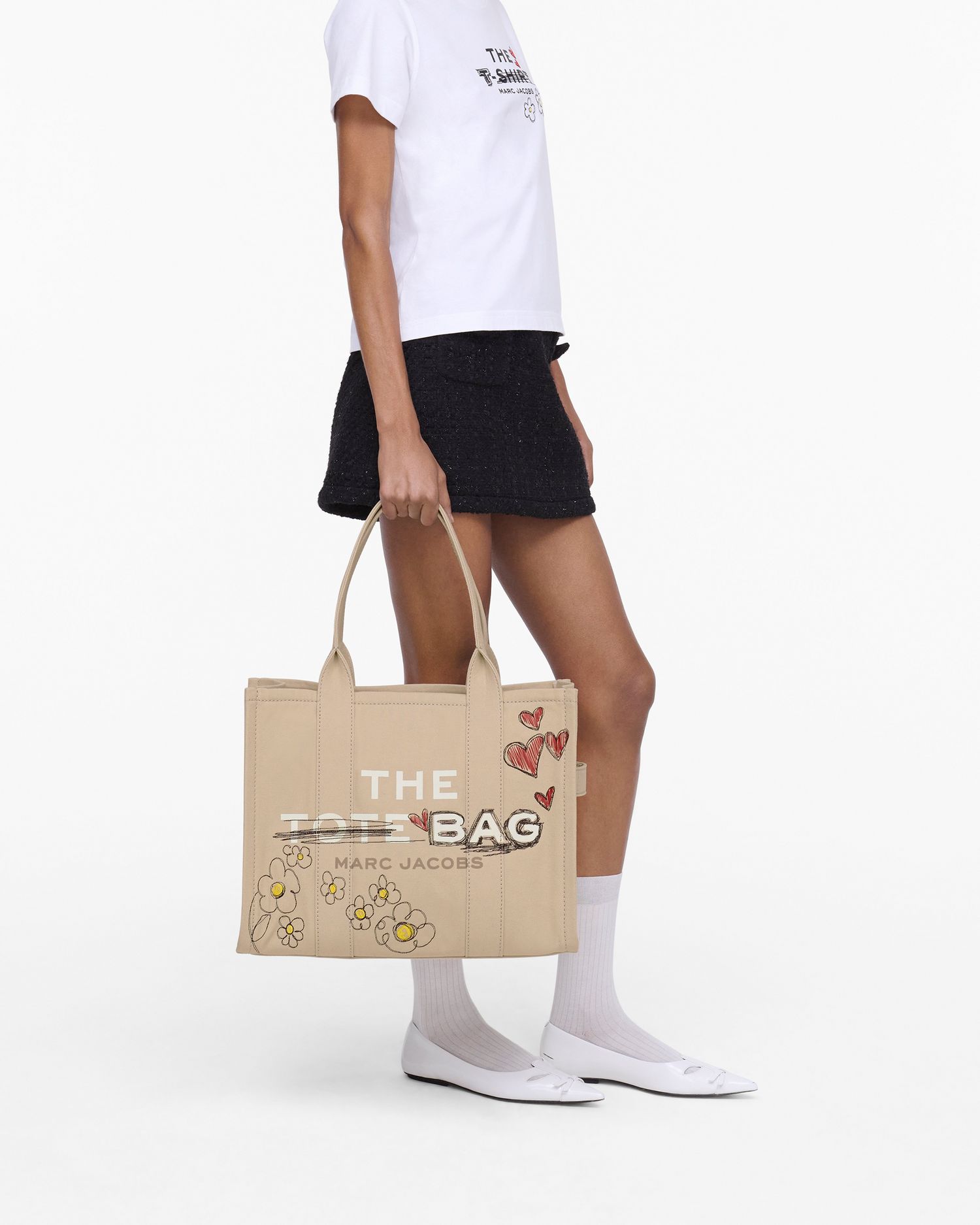 The Daisy Doodle Canvas Large Tote Bag | Marc Jacobs Outlet