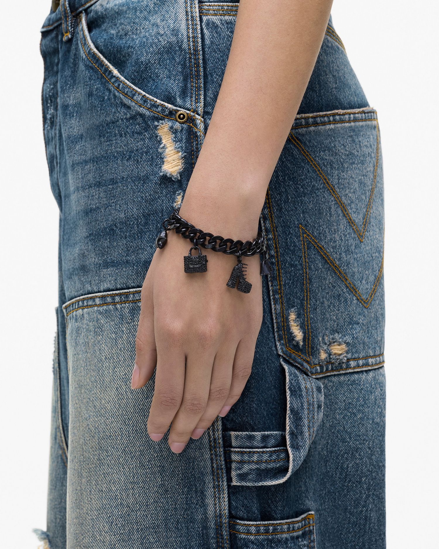 The Pave Mini Icon Charm Bracelet | Marc Jacobs Outlet