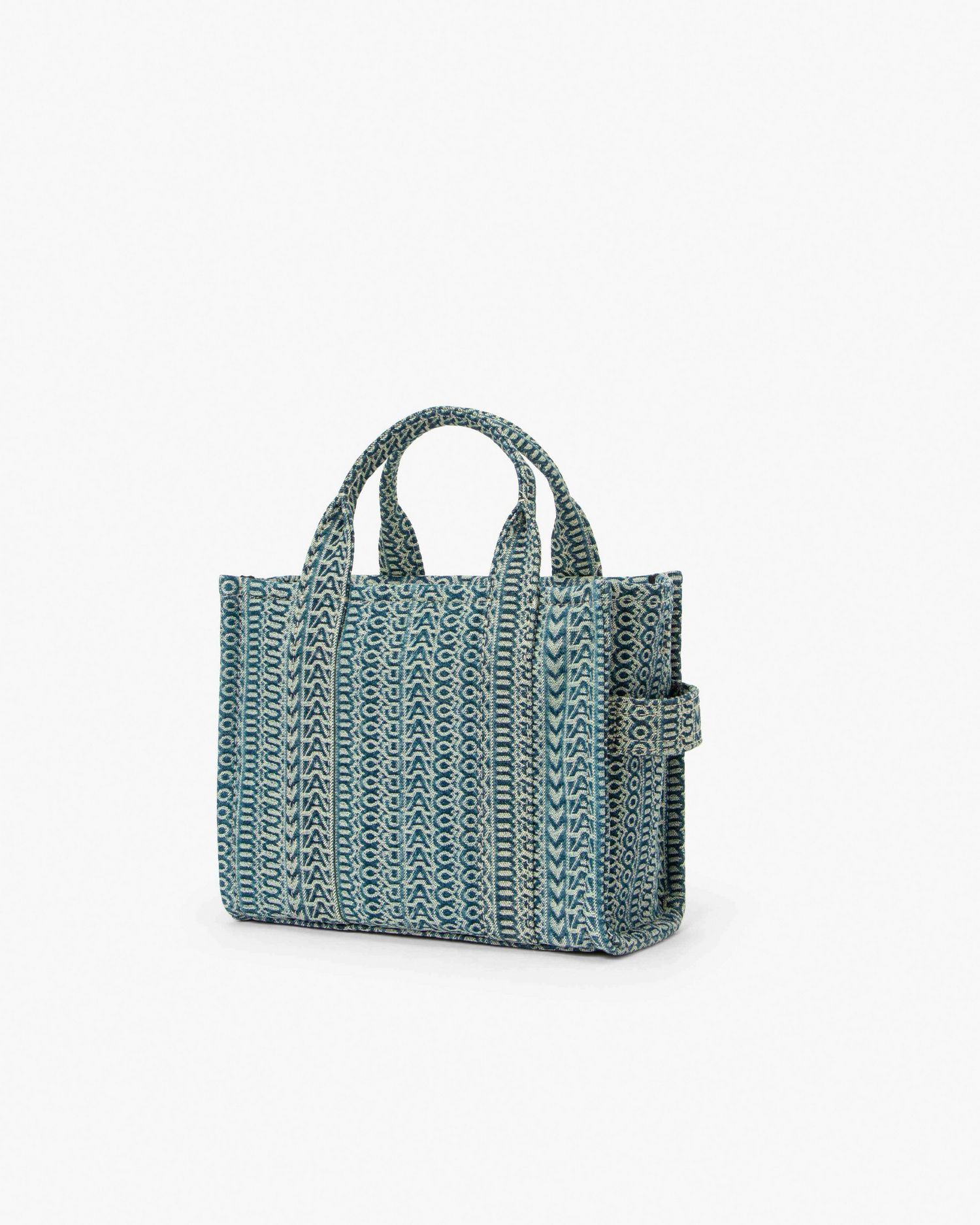 The Washed Monogram Denim Small Tote Bag | Marc Jacobs Outlet