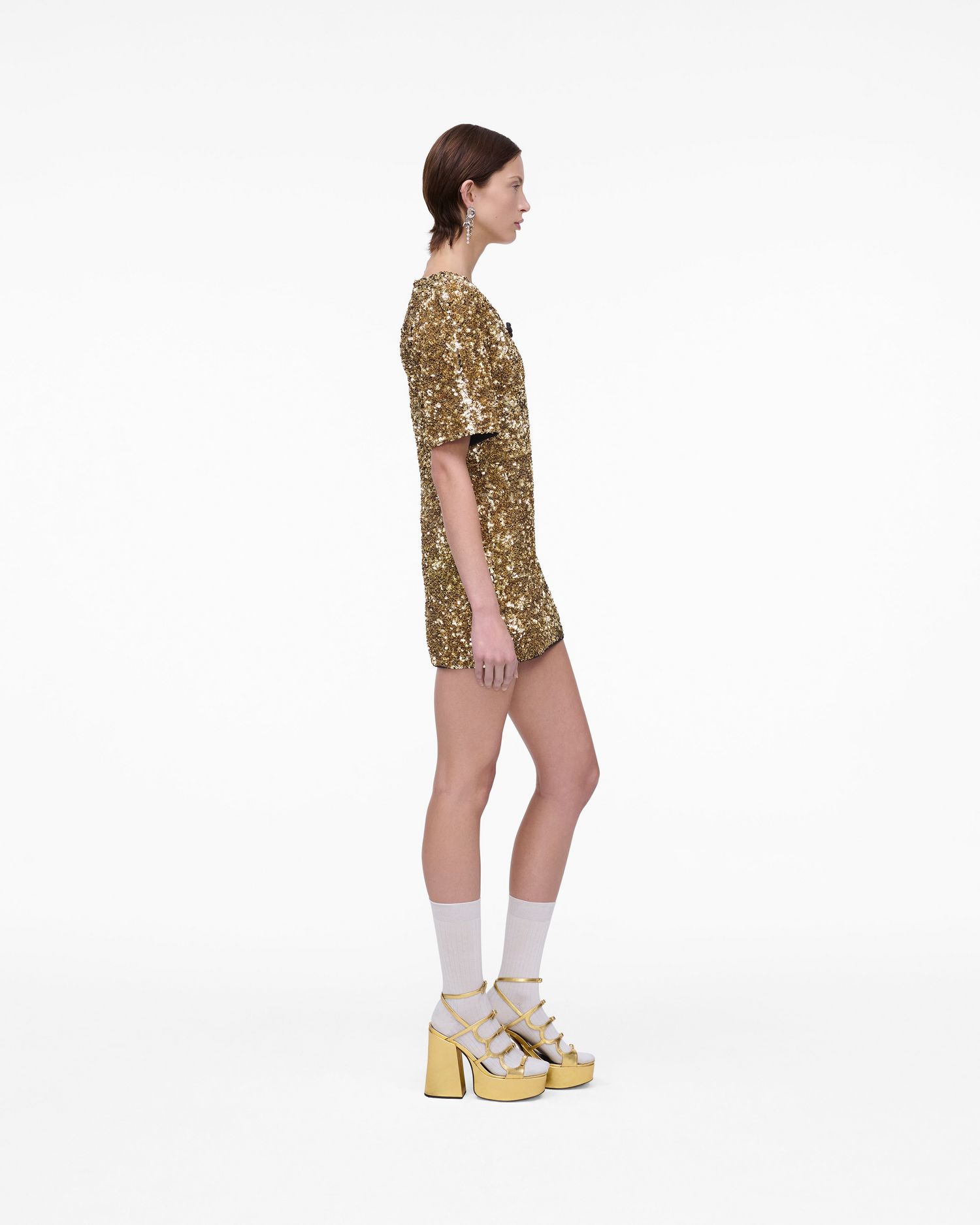 Sequin V-Neck Knit Dress | Marc Jacobs Outlet