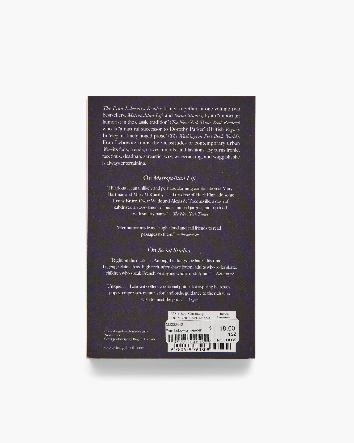 FRAN LEBOWITZ READER | Marc Jacobs Outlet