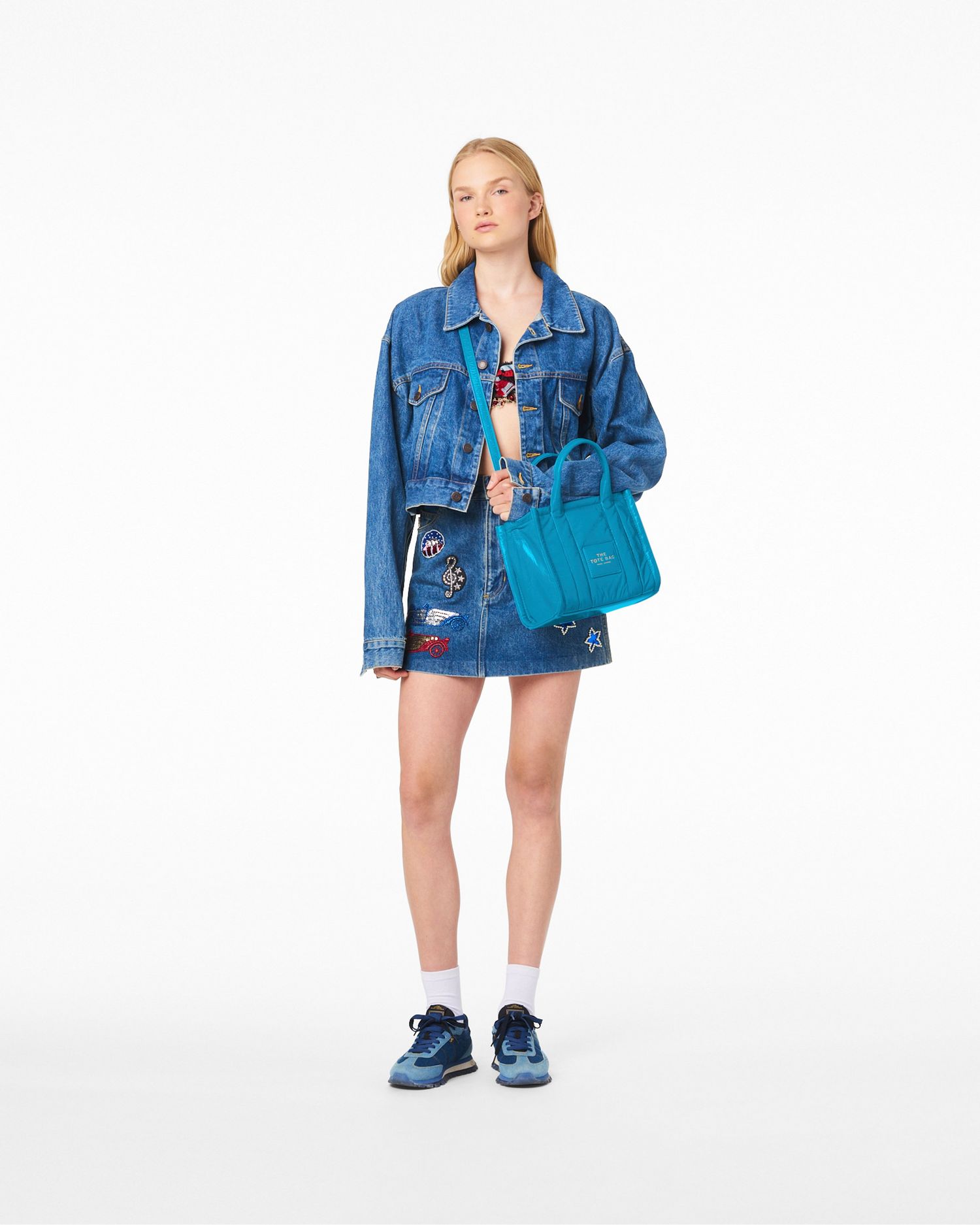 The Shiny Crinkle Leather Small Tote | Marc Jacobs Outlet