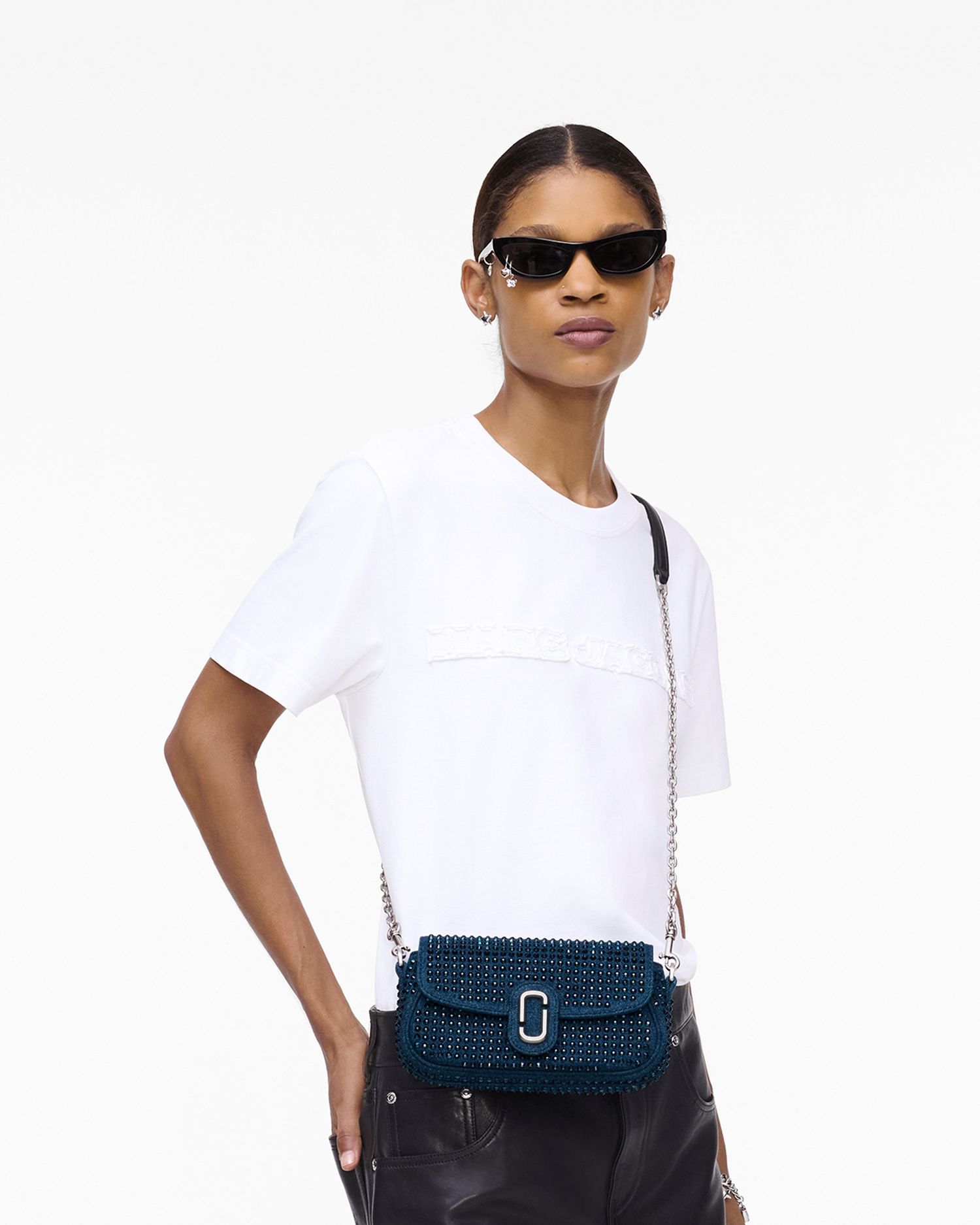 The Crystal Denim Clover Shoulder Bag | Marc Jacobs Outlet