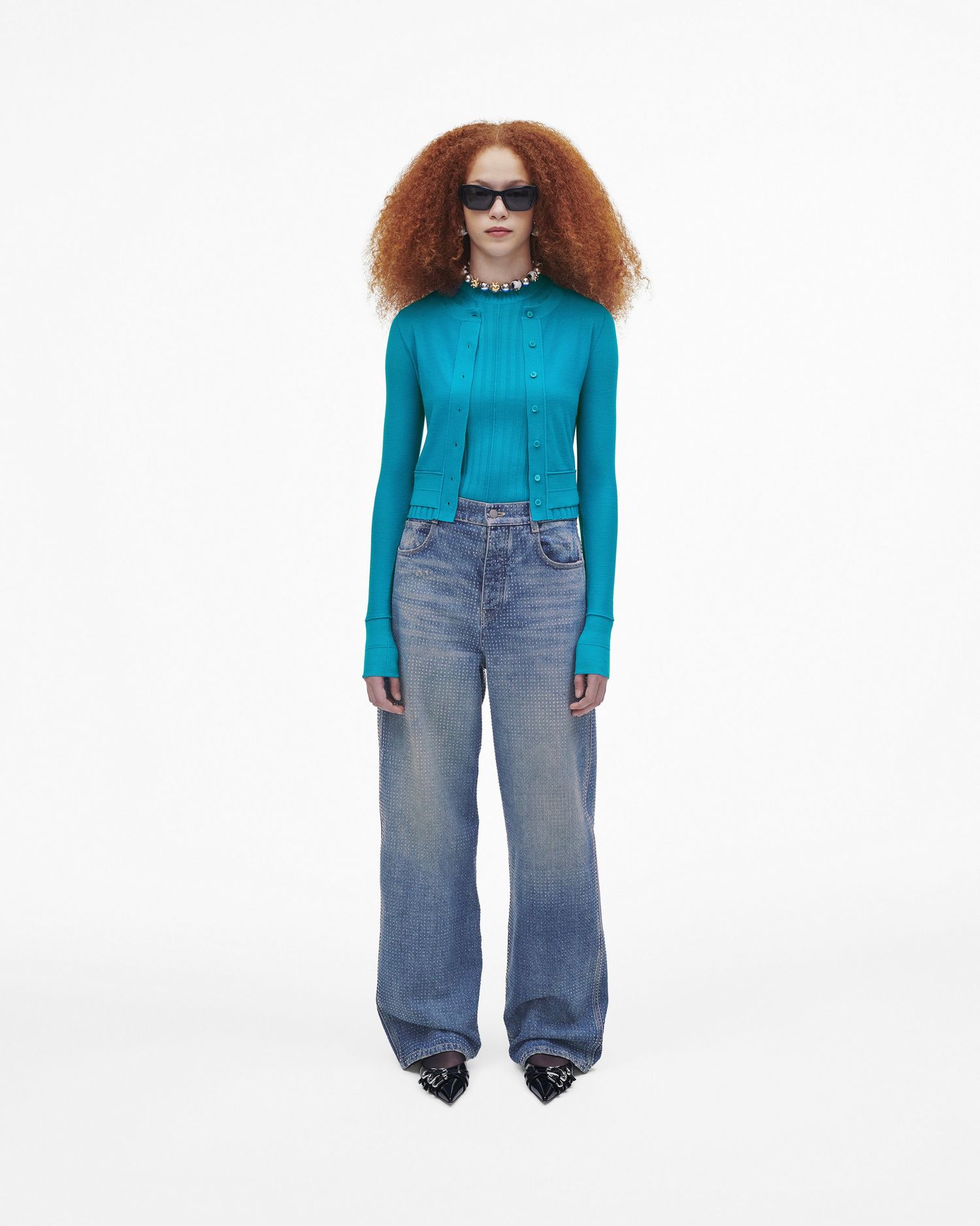 Fine Ribbed Merino Cardigan | Marc Jacobs Outlet