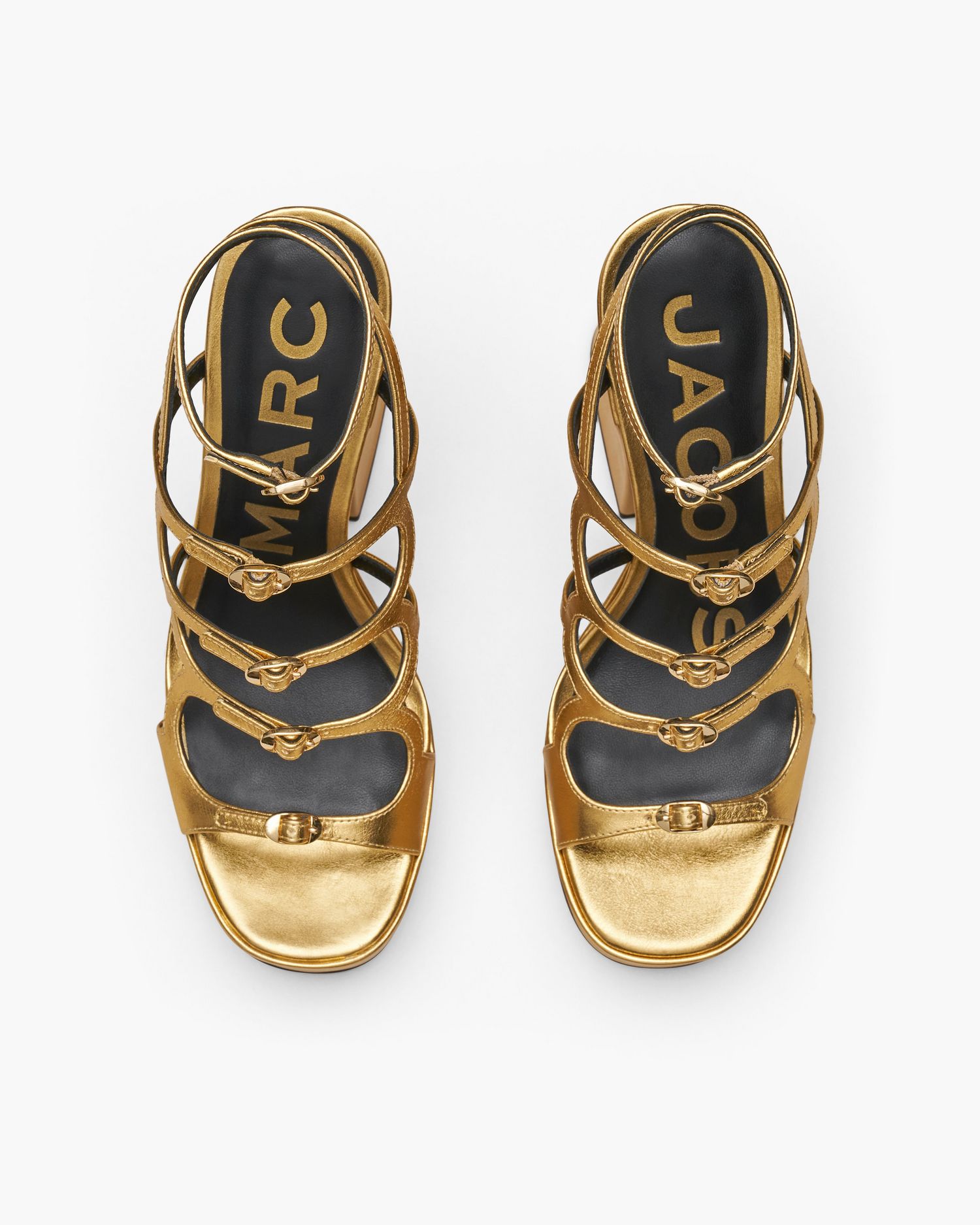 The Metallic Leather Kiki Platform Sandal | Marc Jacobs Outlet