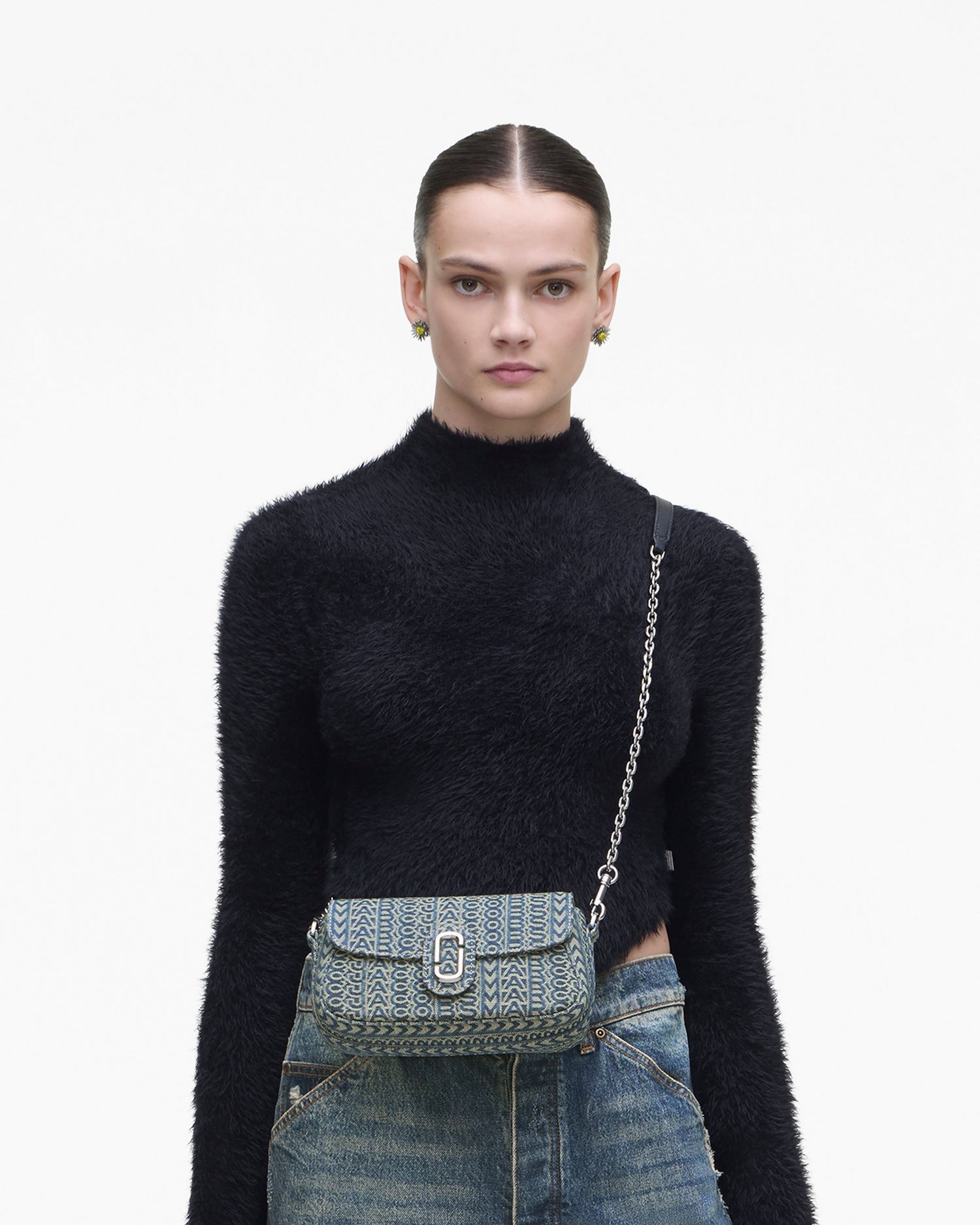 The Monogram Sun-Faded Denim Clover Shoulder Bag | Marc Jacobs Outlet