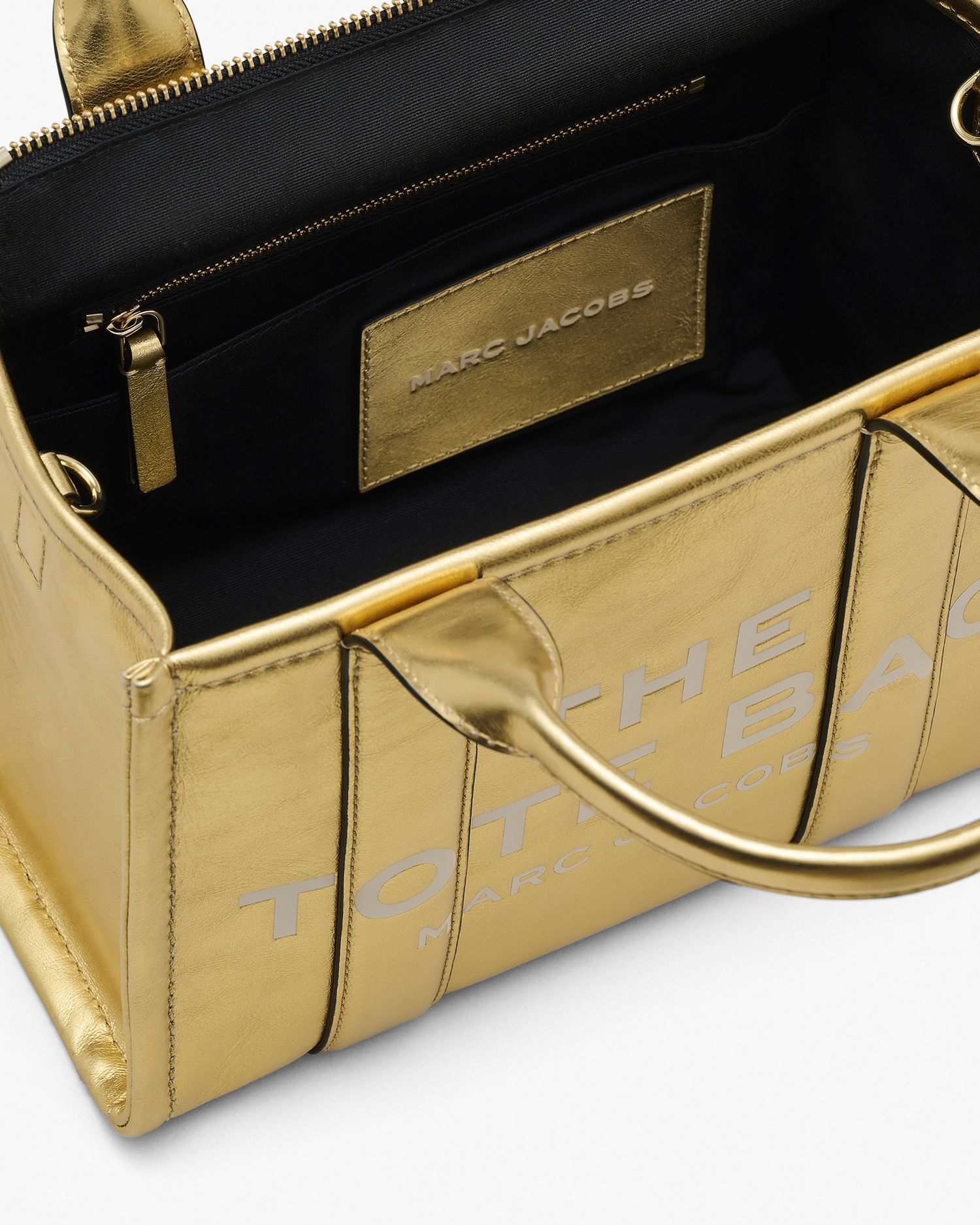 The Metallic Leather Small Tote Bag | Marc Jacobs Outlet