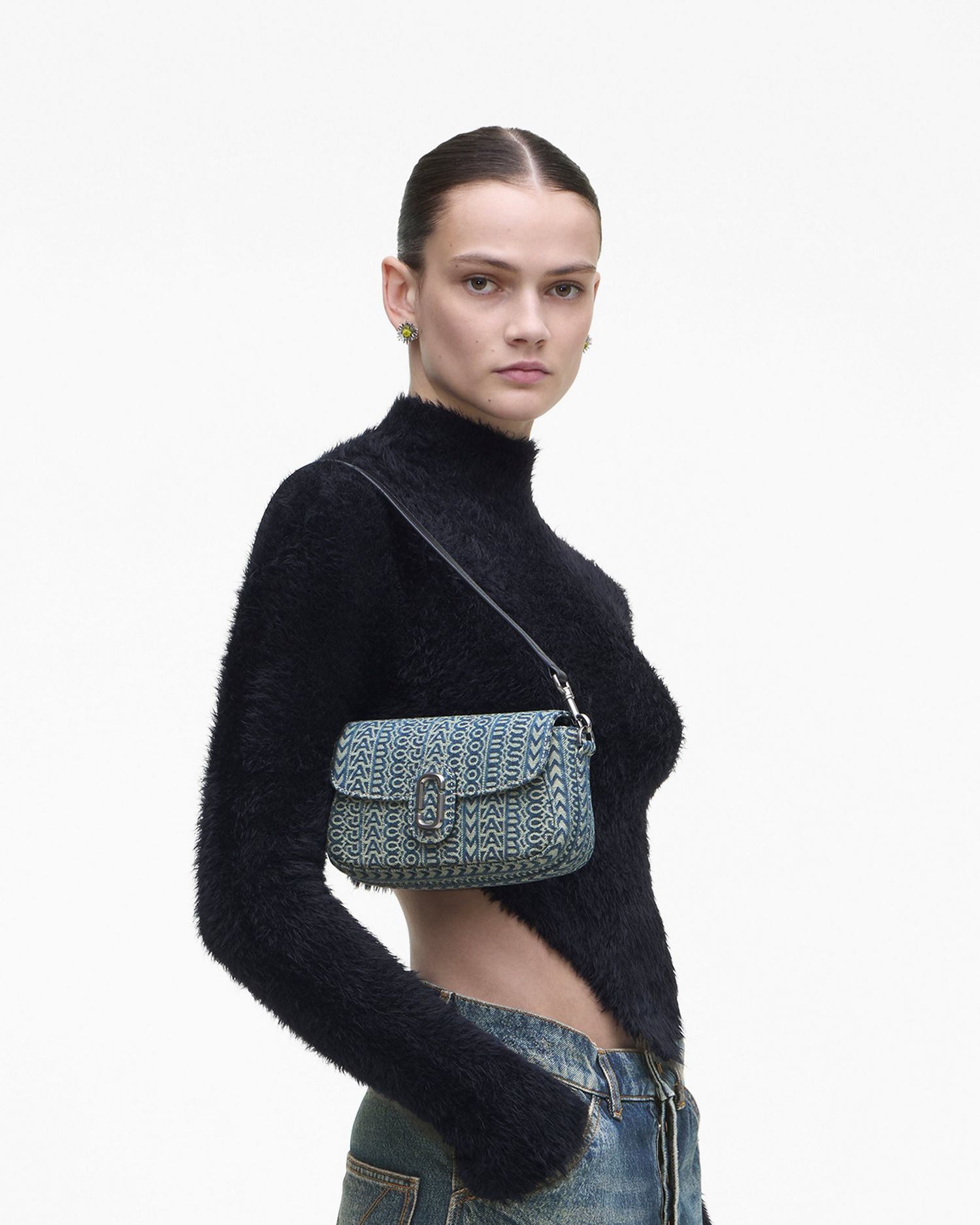 The Monogram Sun-Faded Denim Clover Shoulder Bag | Marc Jacobs Outlet