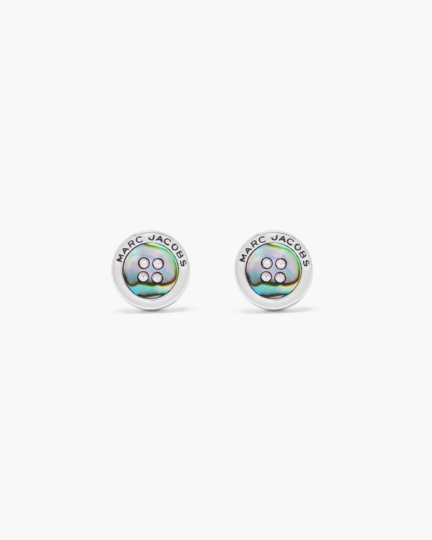 The Button Abalone Stud Earrings | Marc Jacobs Outlet