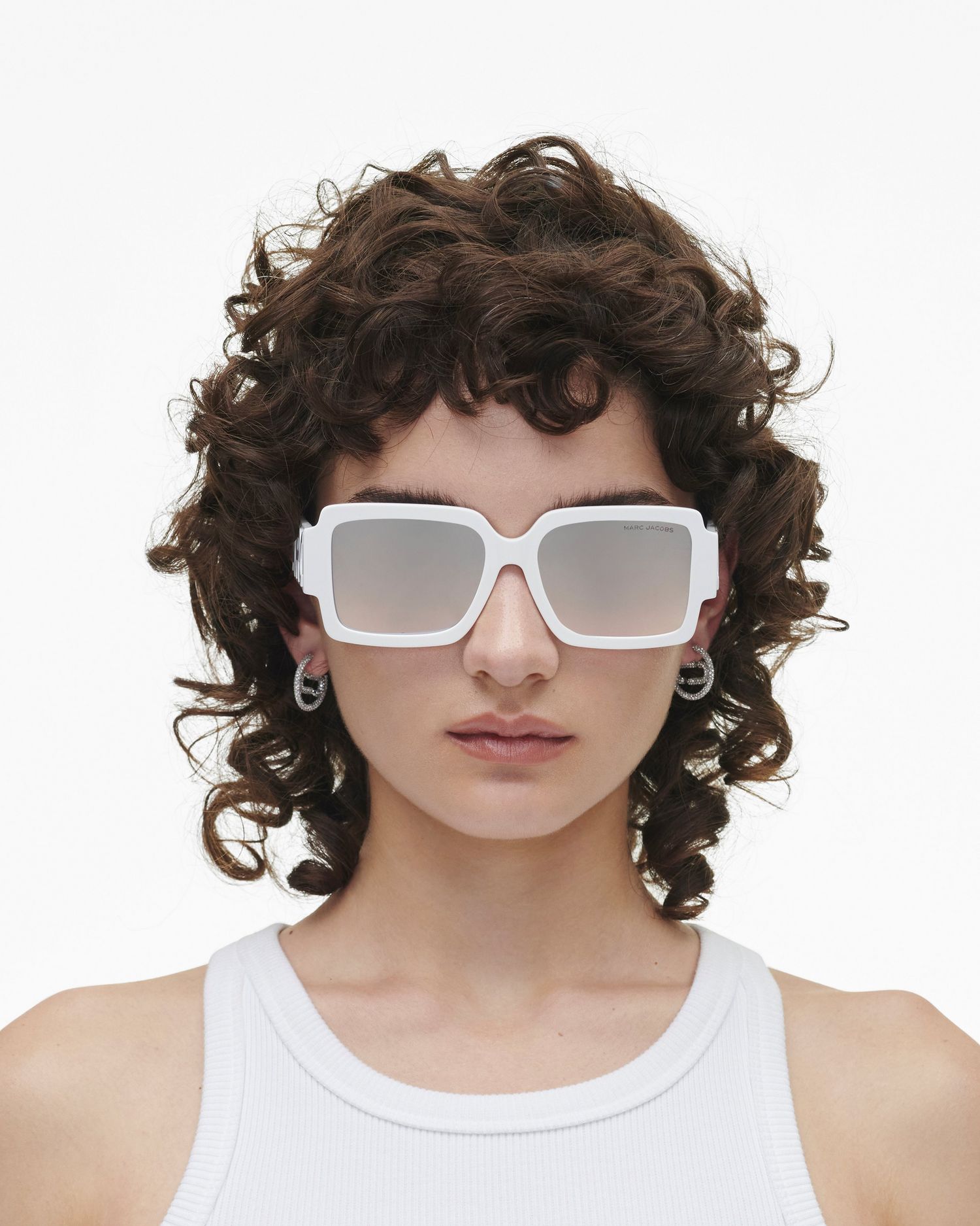 The Bold Logo Square Mirrored Sunglasses | Marc Jacobs Outlet