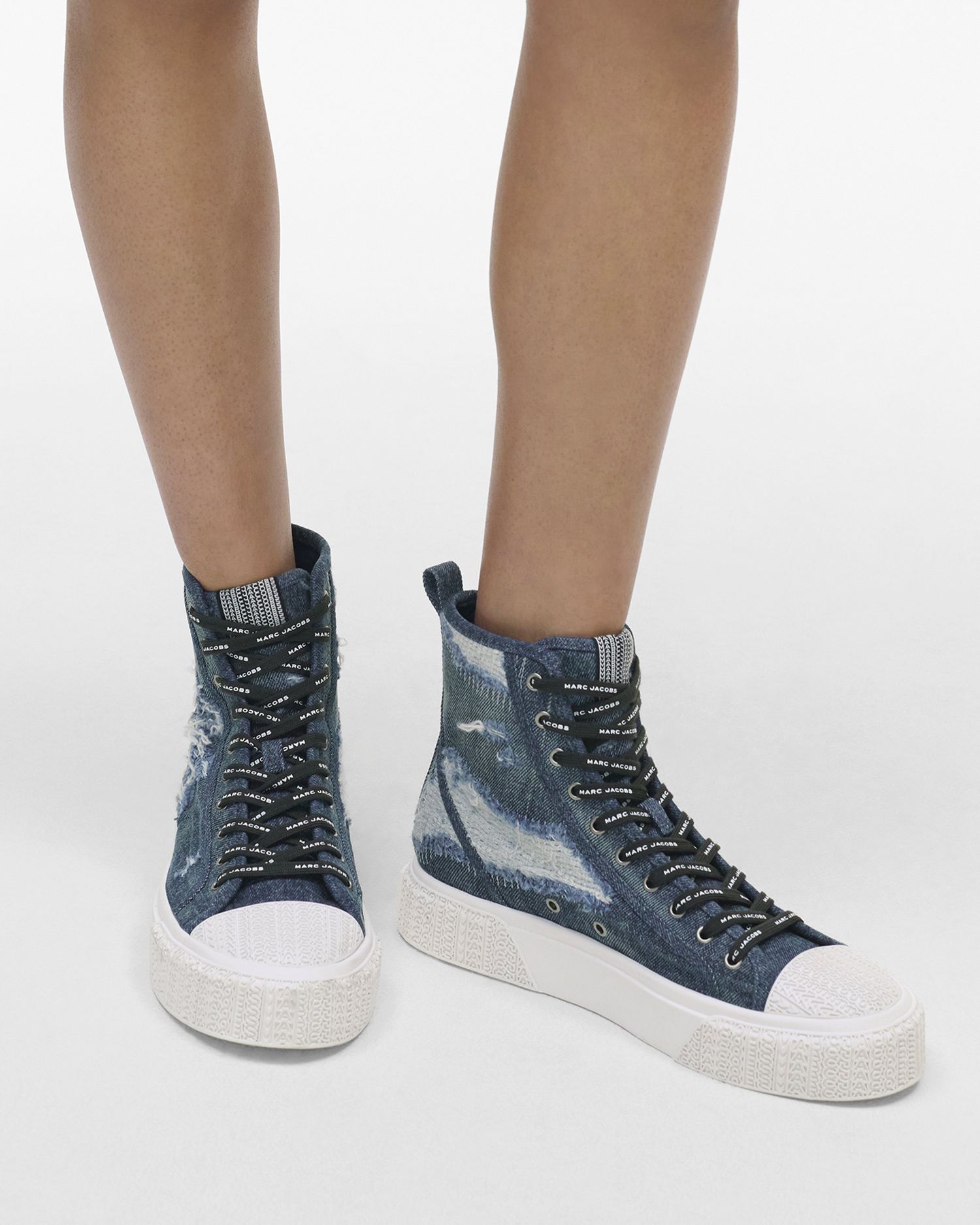 The Rip And Repair Denim High Top Sneaker | Marc Jacobs Outlet