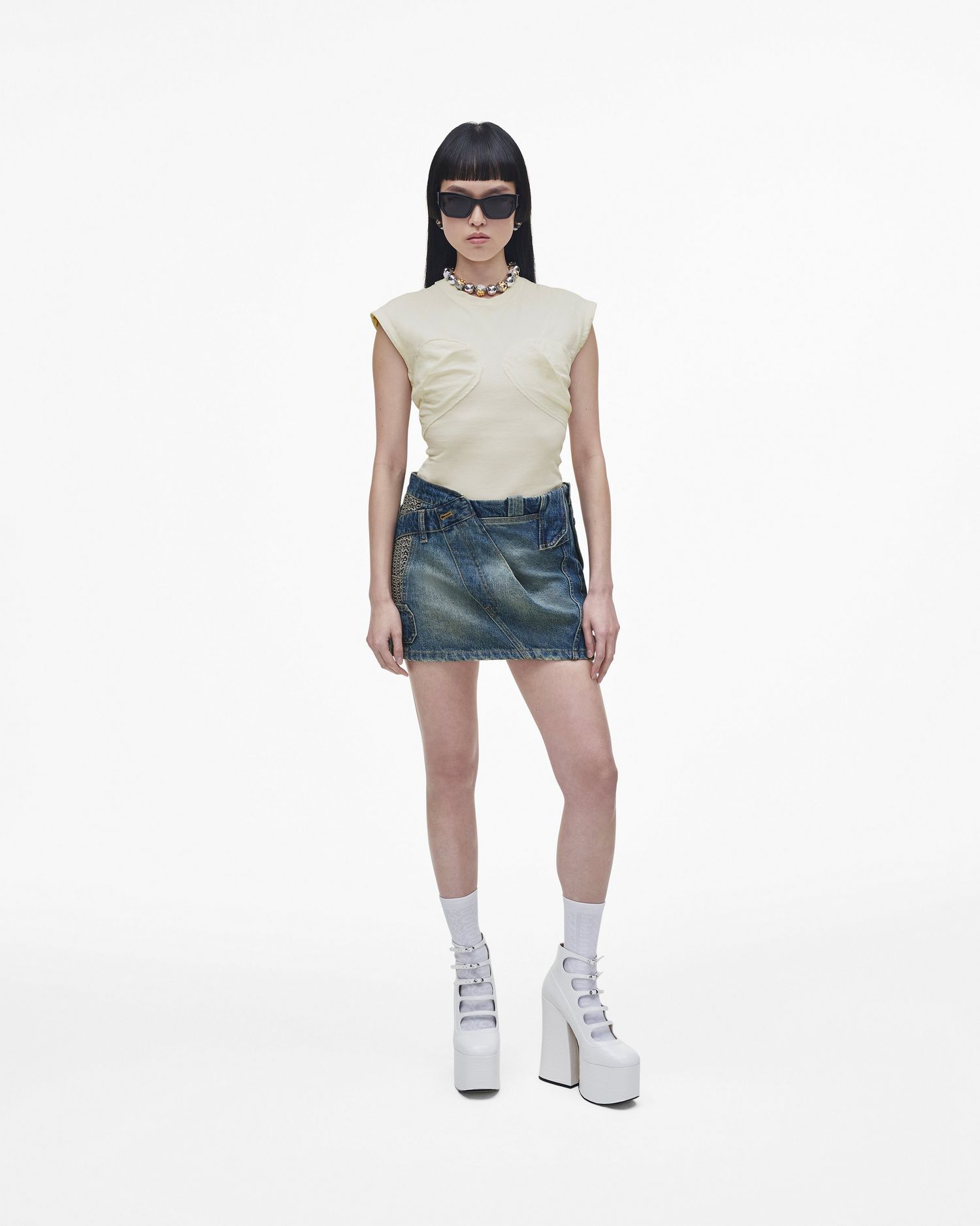 Patchwork Denim Mini Skirt | Marc Jacobs Outlet