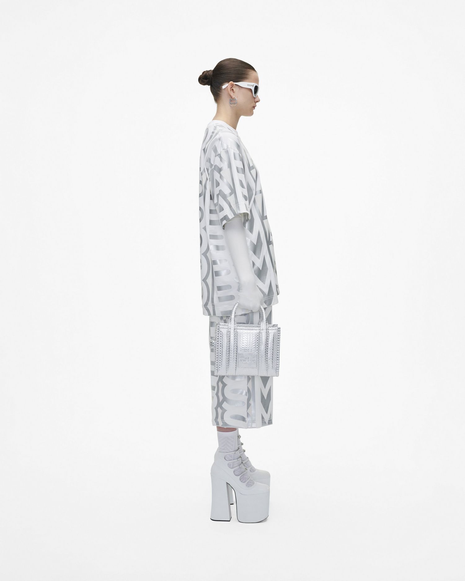 The Monogram Metallic Small Tote Bag | Marc Jacobs Outlet