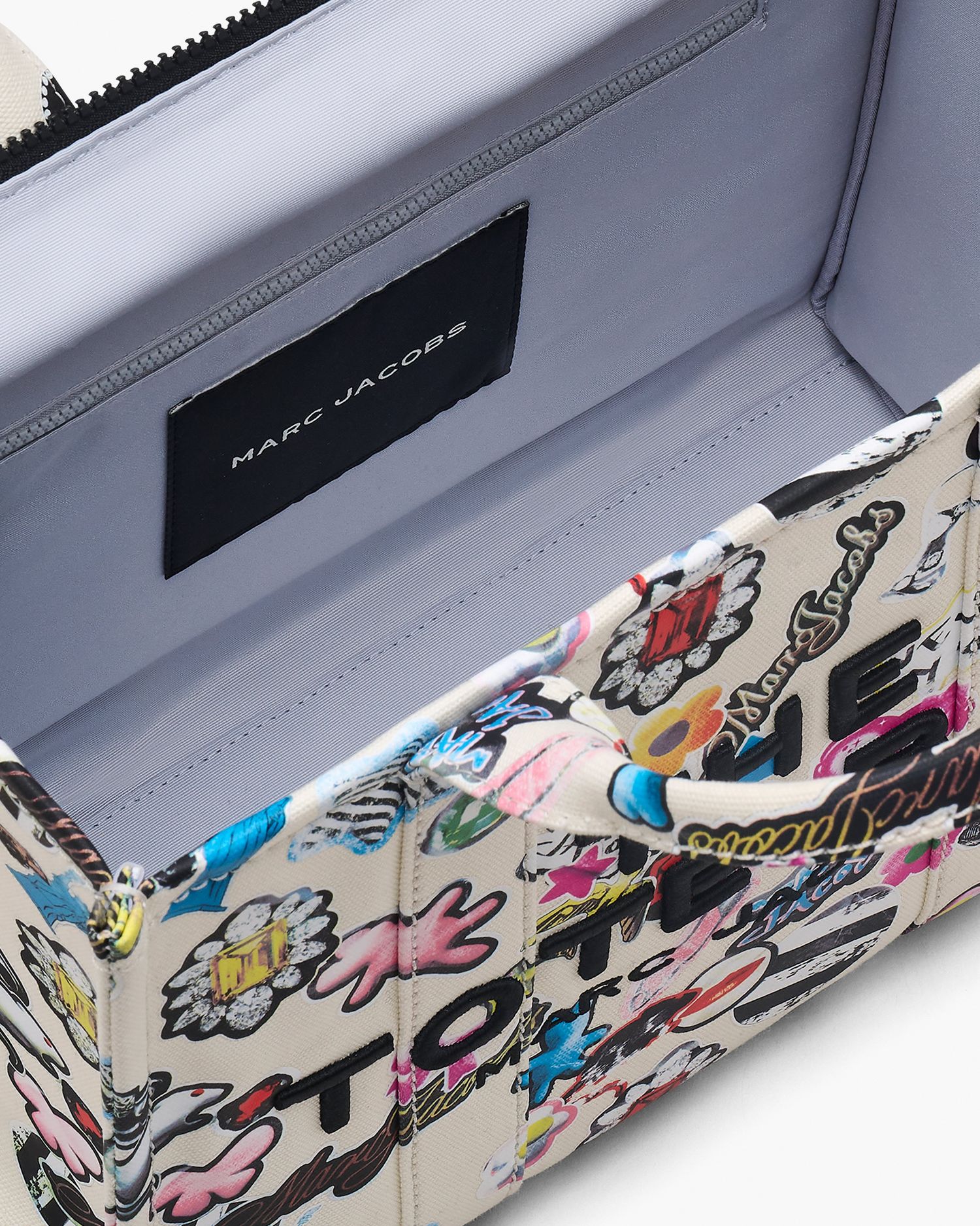 The Sticker Canvas Medium Tote Bag | Marc Jacobs Outlet