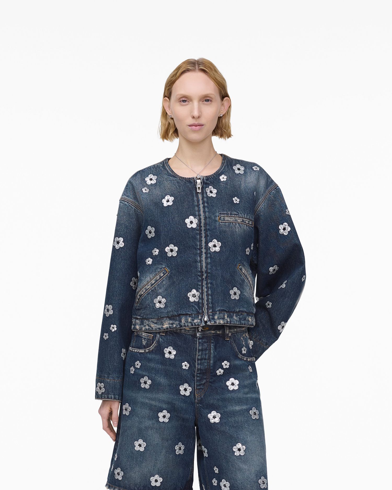 Sequin Daisy Cropped Jacket | Marc Jacobs Outlet