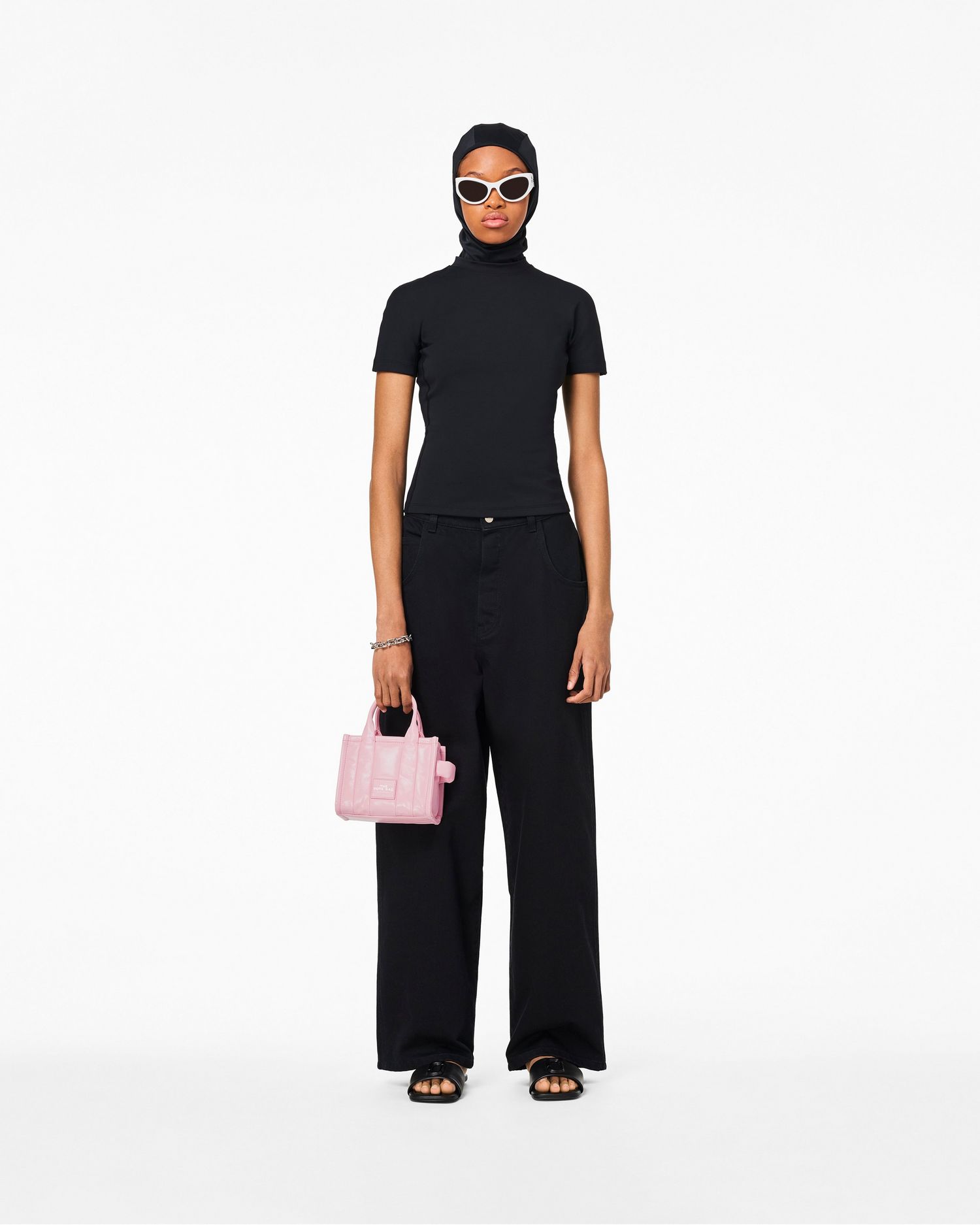 The Shiny Crinkle Leather Crossbody Tote | Marc Jacobs Outlet