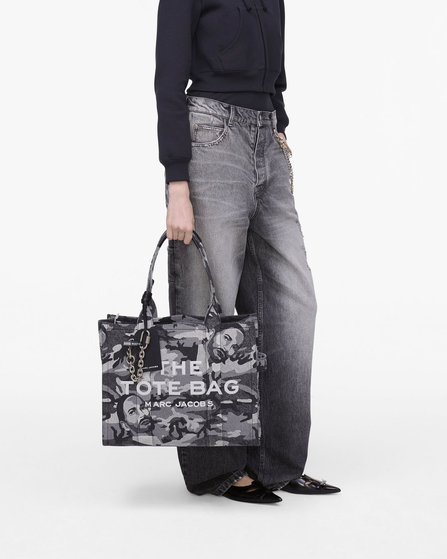 The Marc Camo Denim Large Tote Bag | Marc Jacobs Outlet