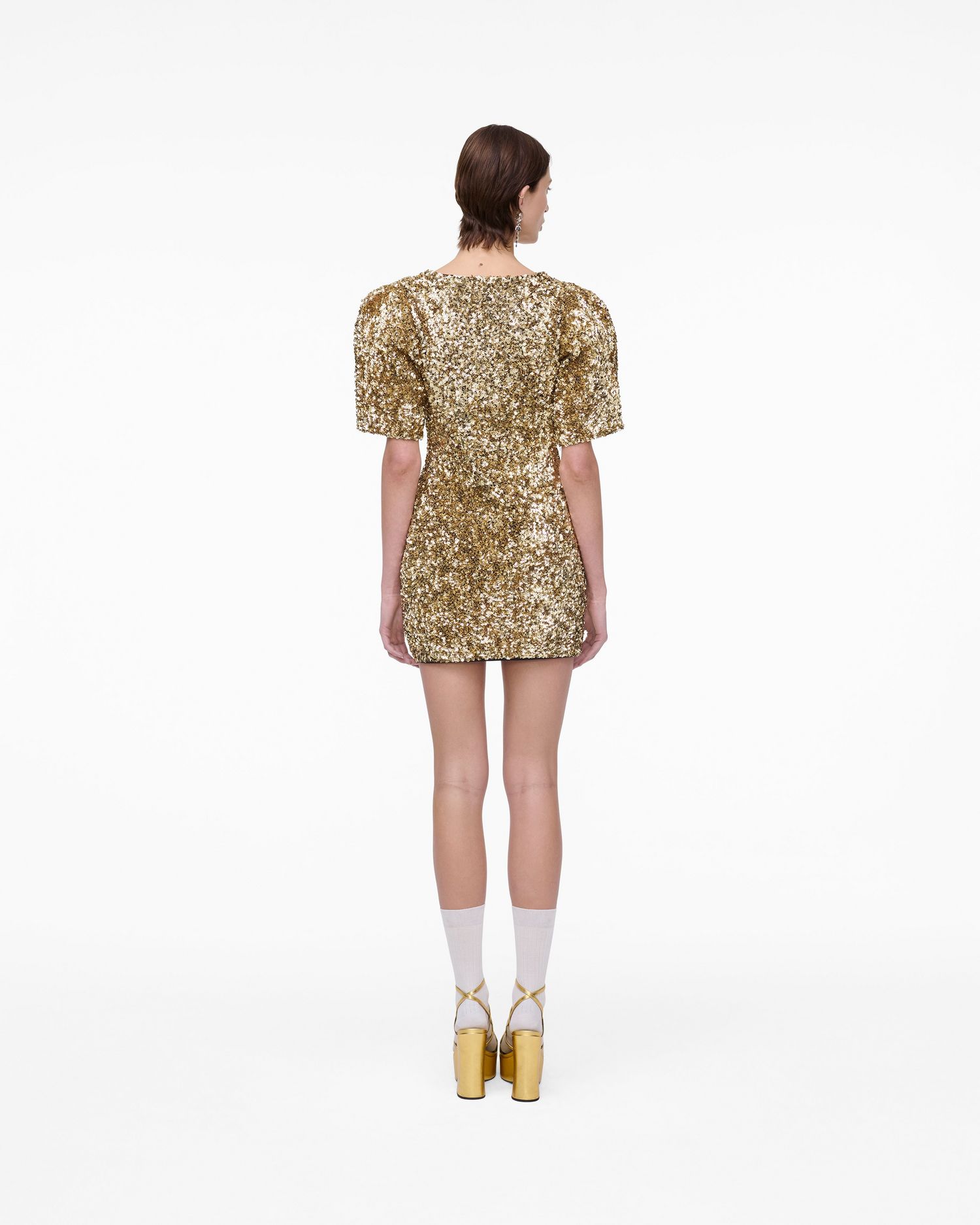 Sequin V-Neck Knit Dress | Marc Jacobs Outlet