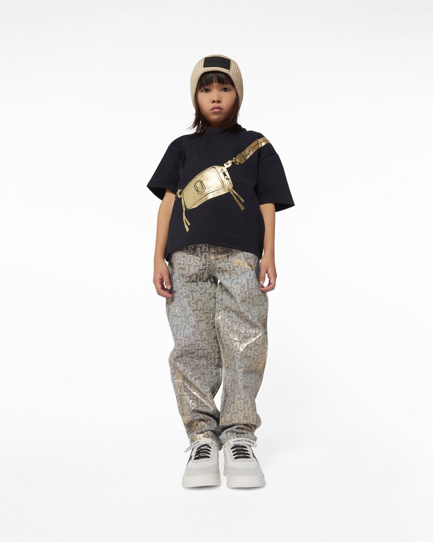 The Metallic Jumbled Logo Jeans | Marc Jacobs Outlet