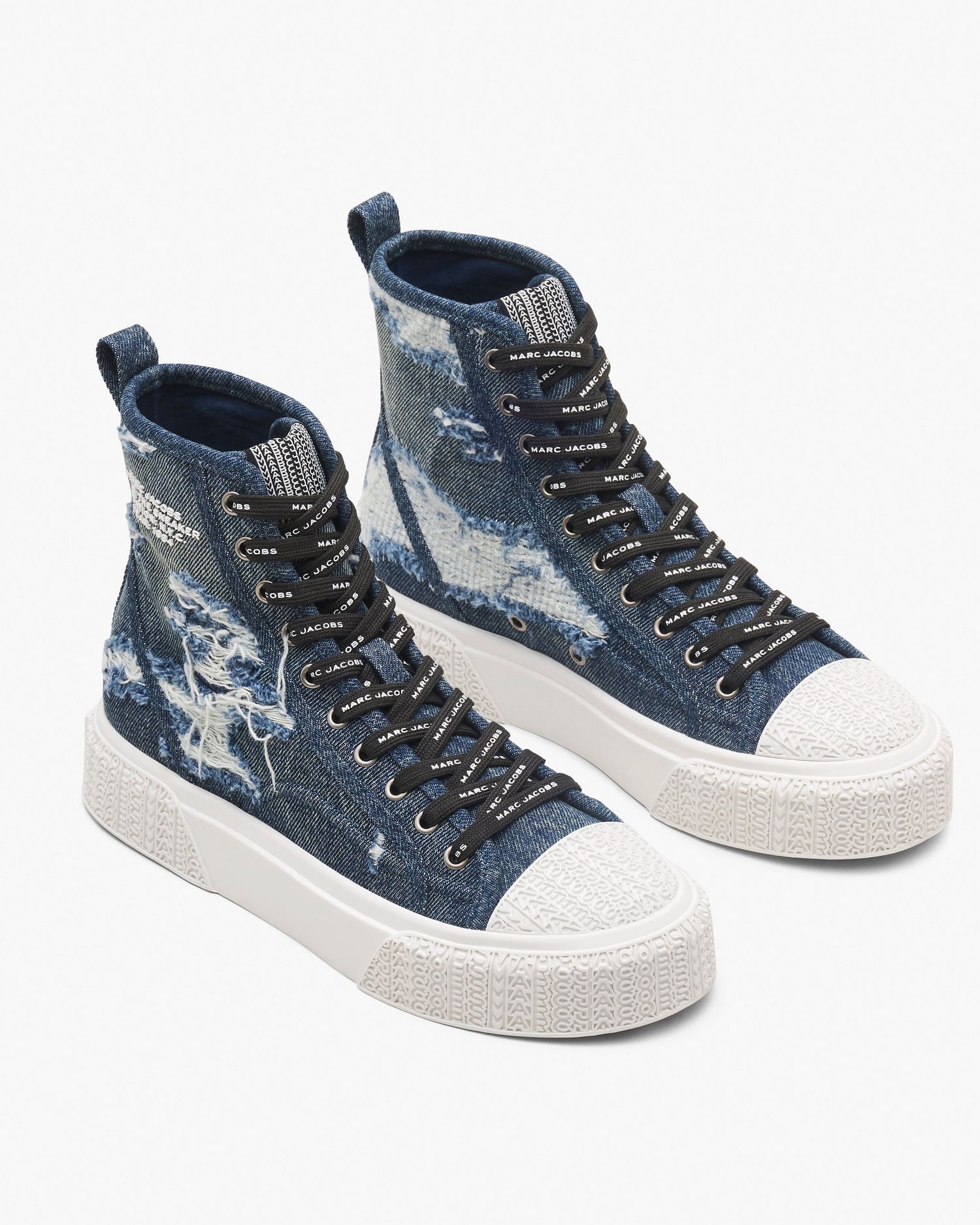 The Rip And Repair Denim High Top Sneaker | Marc Jacobs Outlet