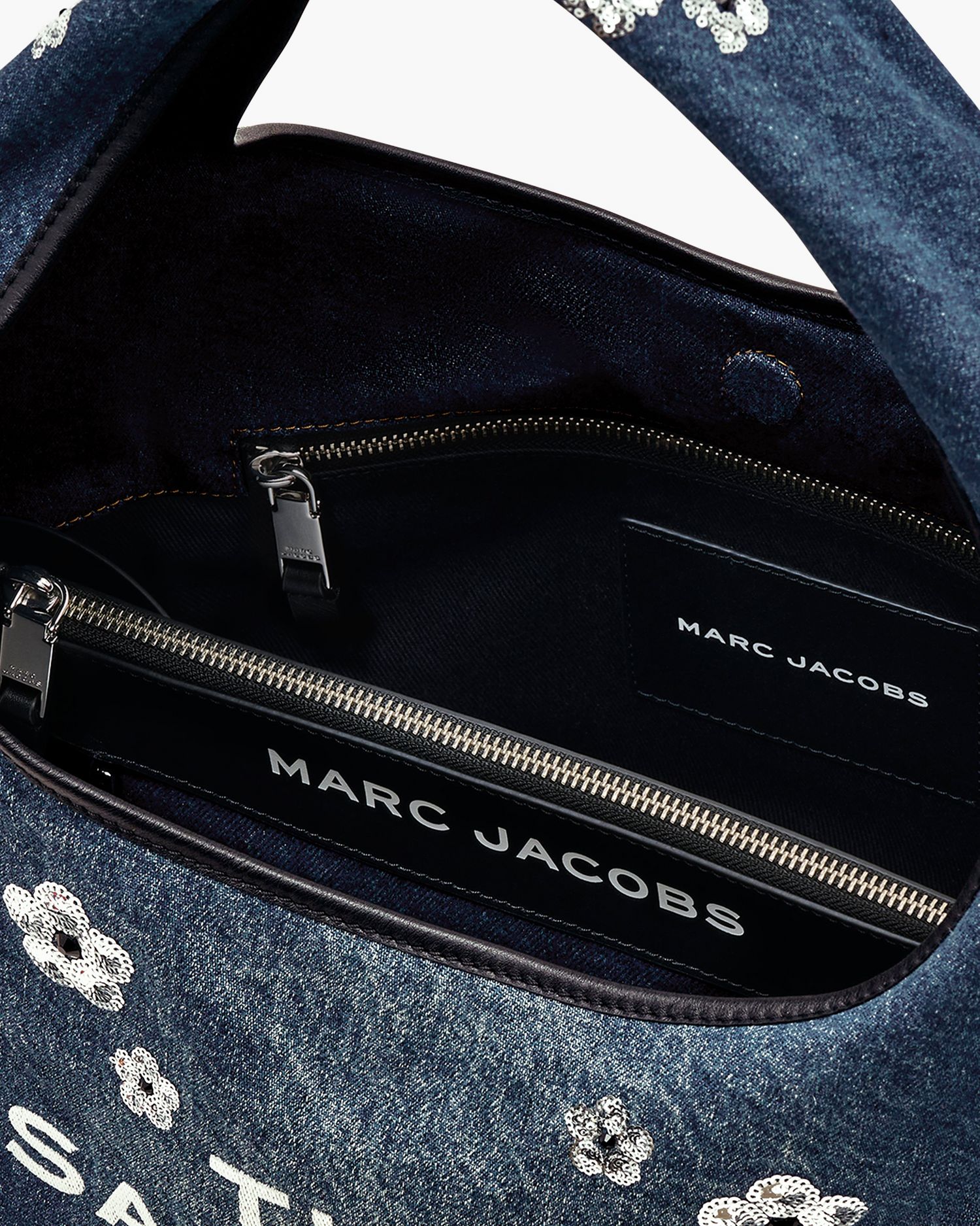 The Sequin Daisy Denim Sack Bag | Marc Jacobs Outlet