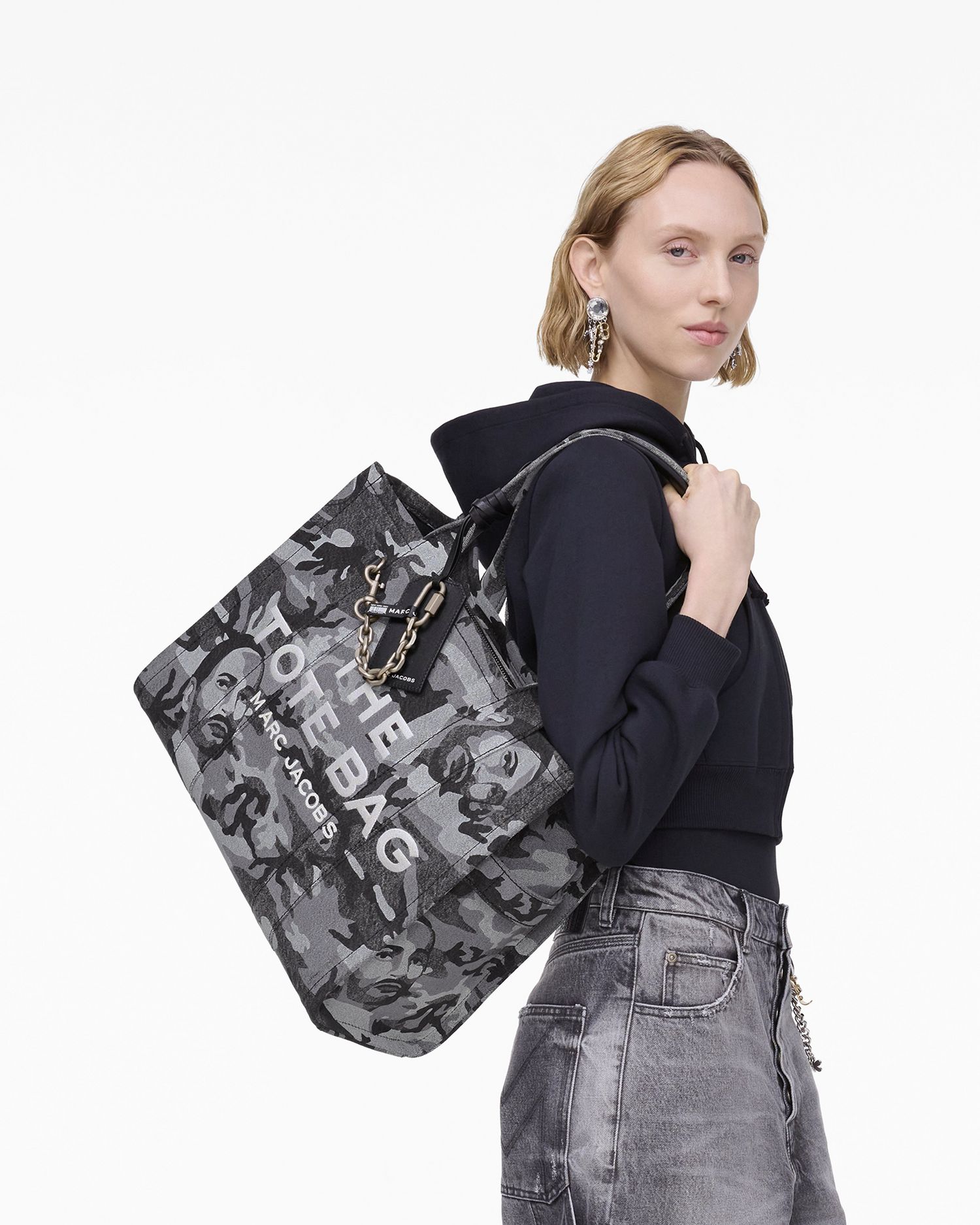 The Marc Camo Denim Large Tote Bag | Marc Jacobs Outlet
