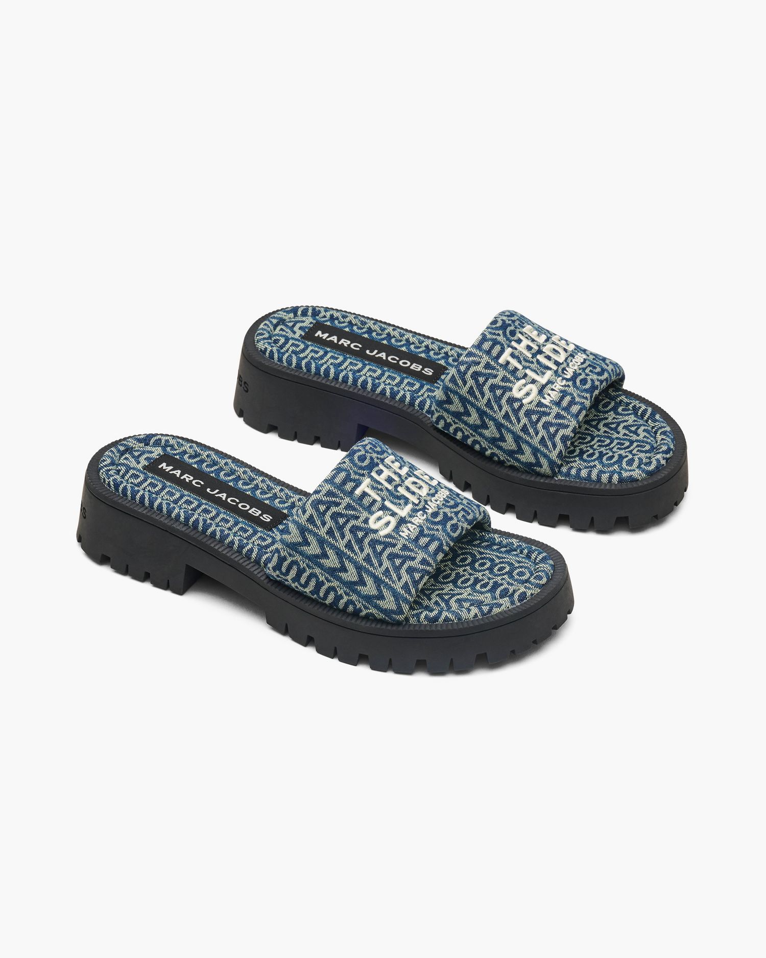 The Denim Monogram Lug Sole Slide | Marc Jacobs Outlet