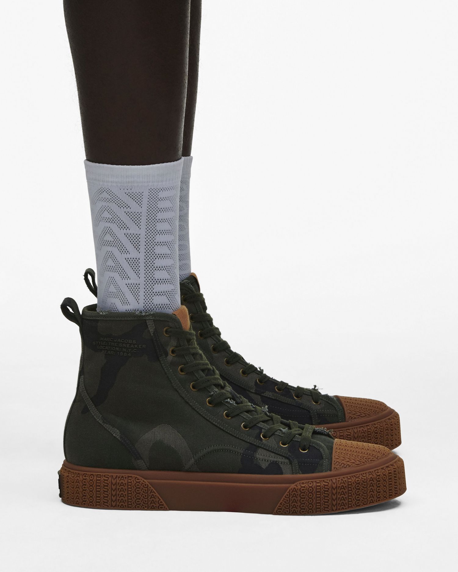 The Camo Jacquard High Top Sneaker | Marc Jacobs Outlet