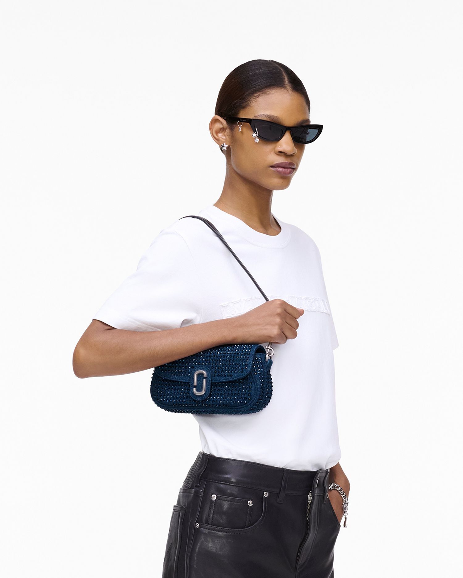 The Crystal Denim Clover Shoulder Bag | Marc Jacobs Outlet