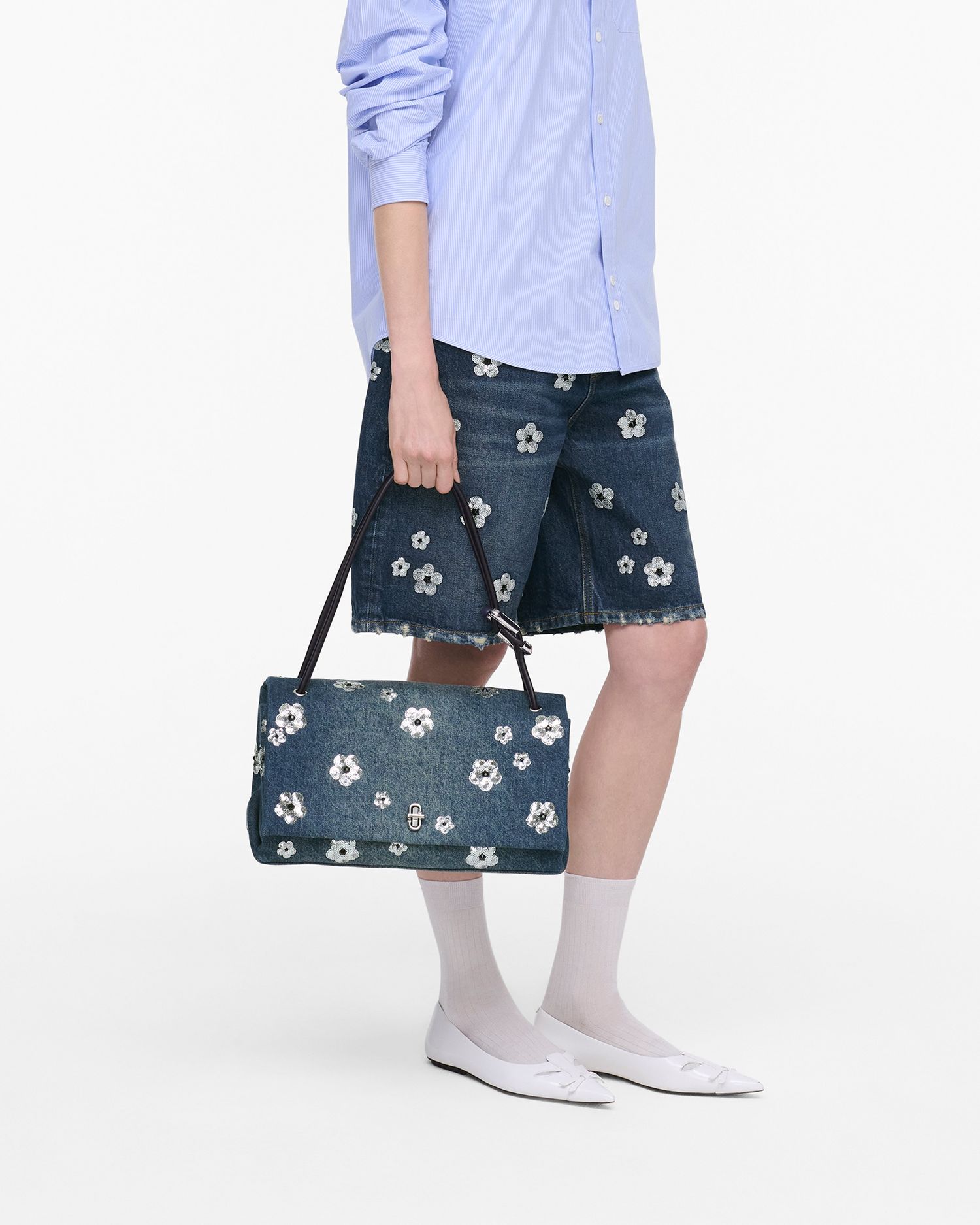 The Sequin Daisy Denim Large Dual Bag | Marc Jacobs Outlet