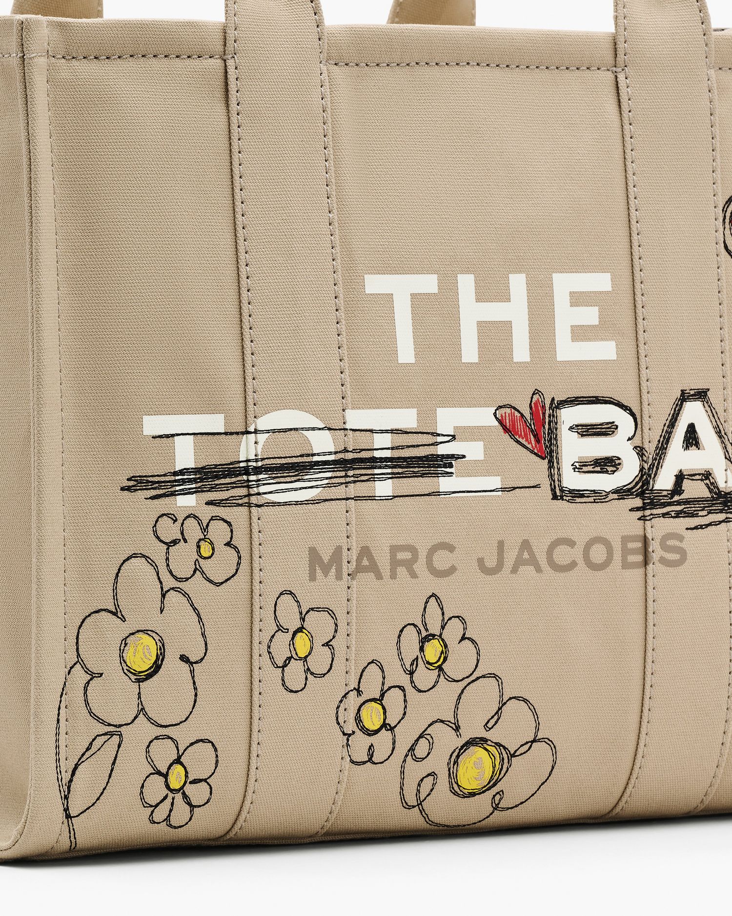 The Daisy Doodle Canvas Large Tote Bag | Marc Jacobs Outlet