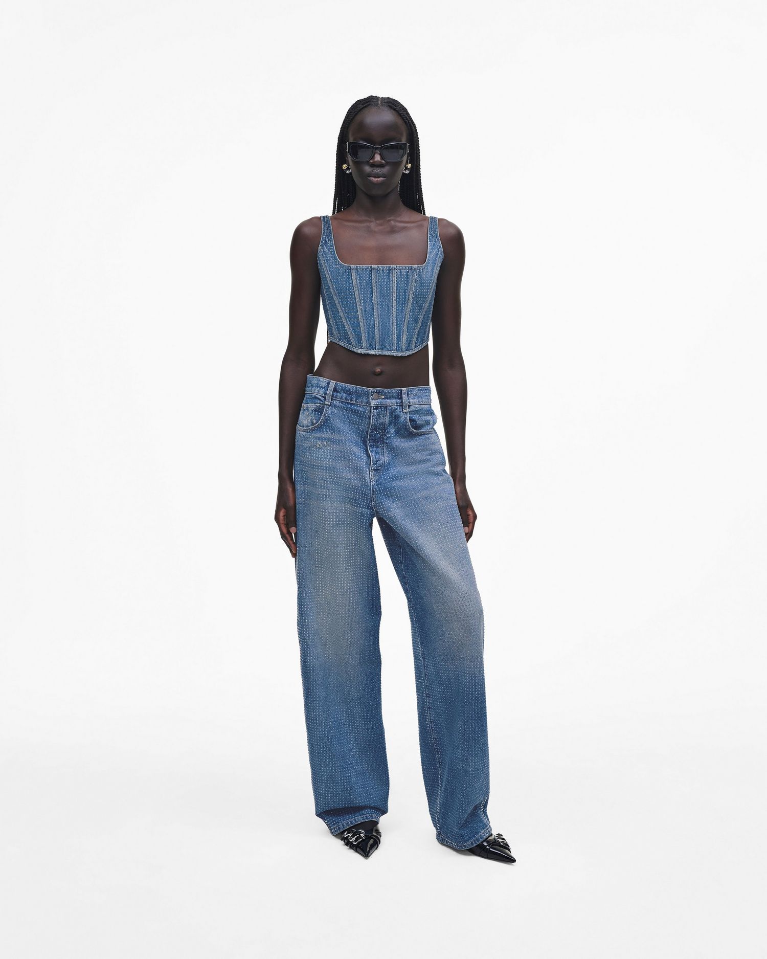 Crystal Denim Corset | Marc Jacobs Outlet