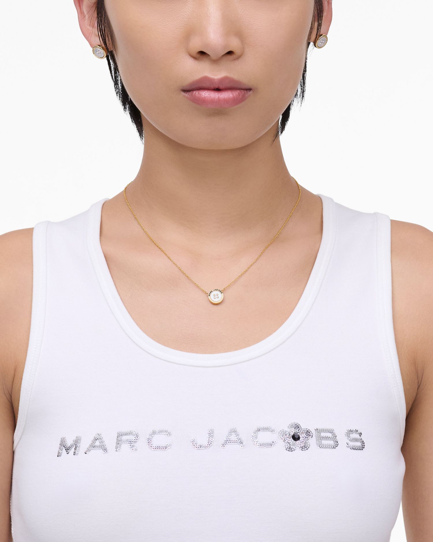 The Button Mother Of Pearl Necklace | Marc Jacobs Outlet