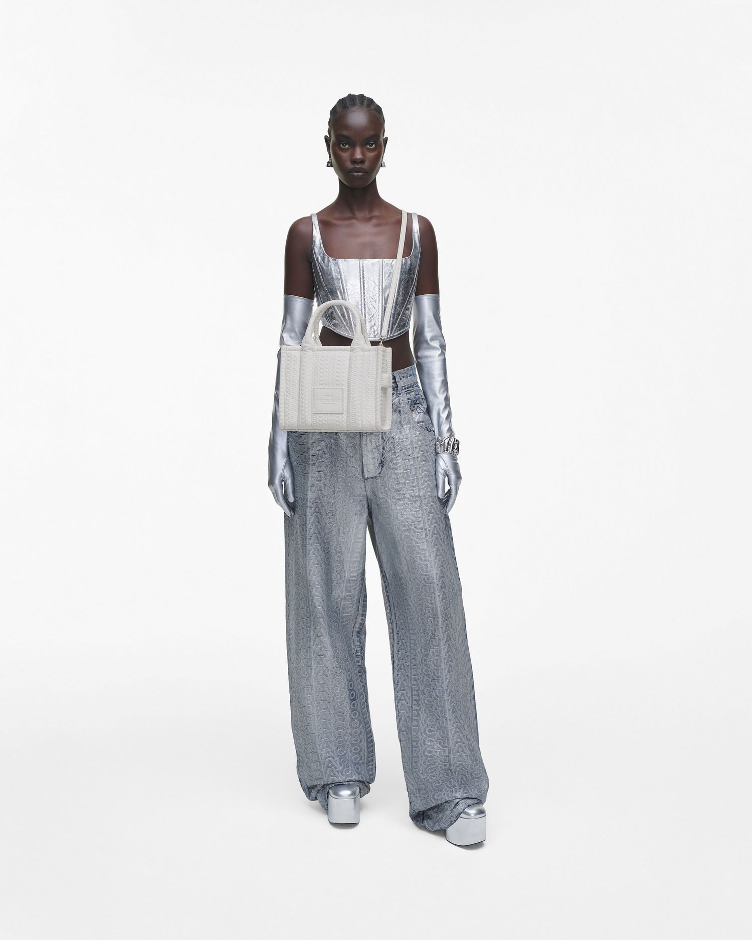 The Monogram Debossed Small Tote Bag | Marc Jacobs Outlet