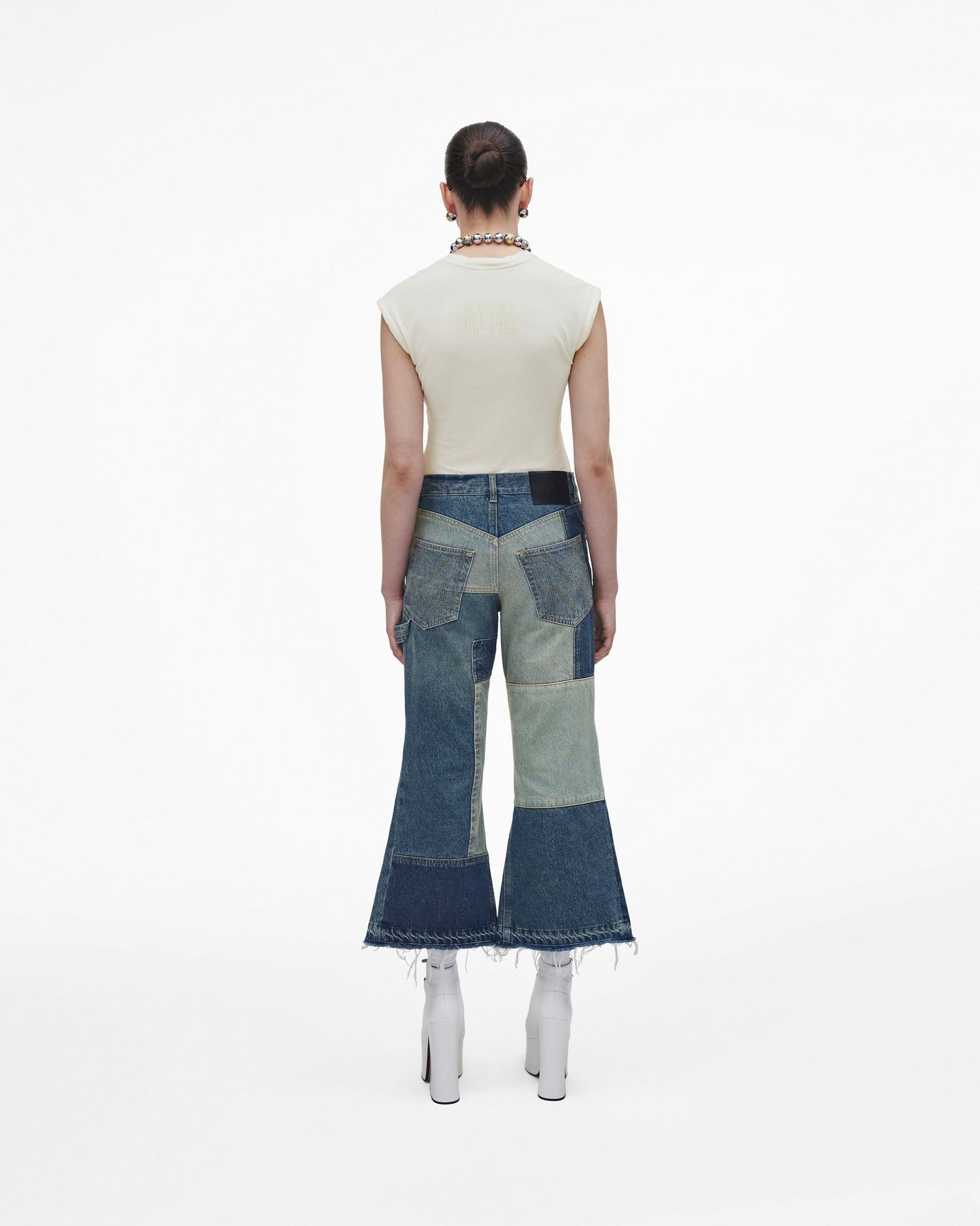Patchwork Denim Cropped Flare Jean | Marc Jacobs Outlet