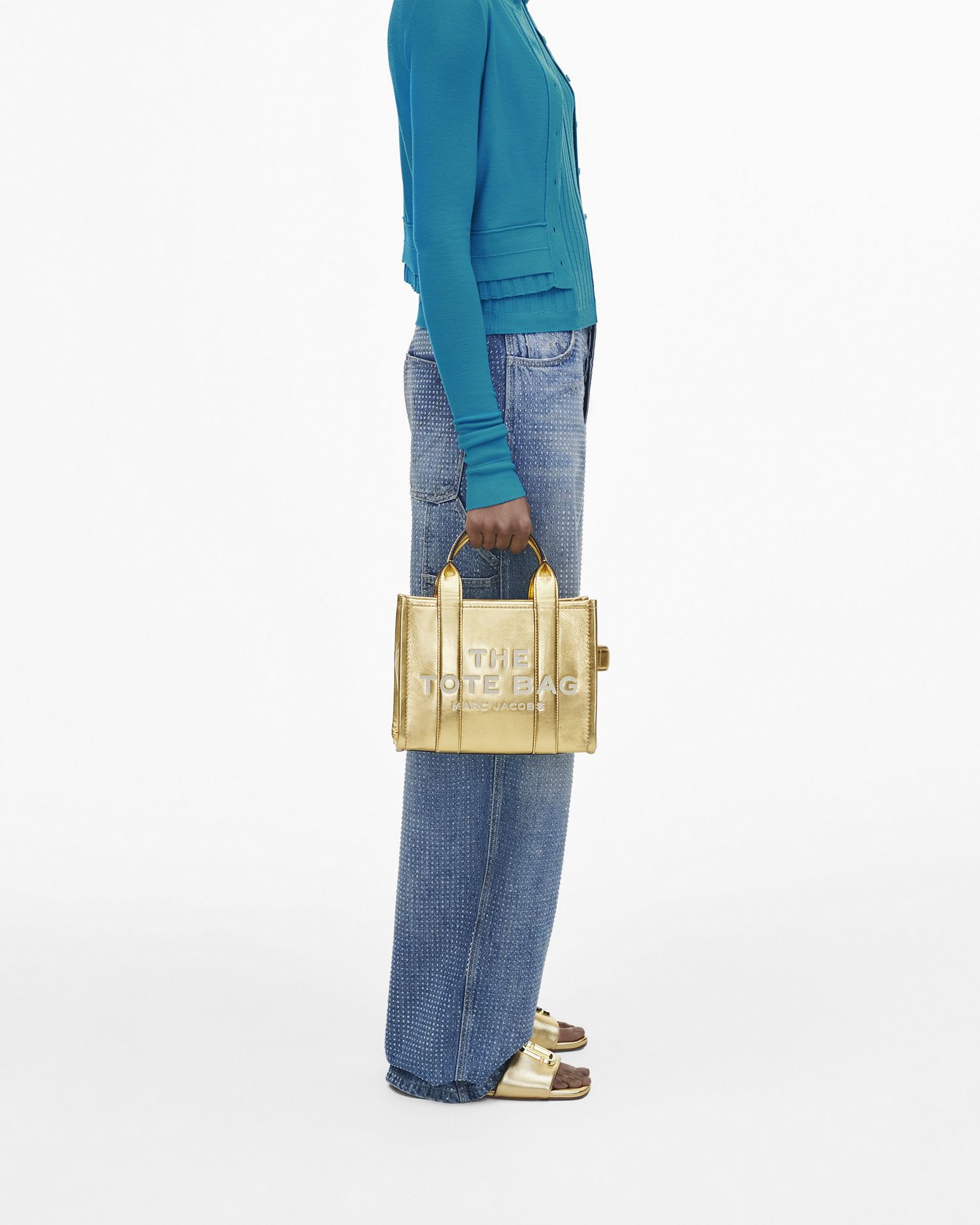 The Metallic Leather Small Tote Bag | Marc Jacobs Outlet