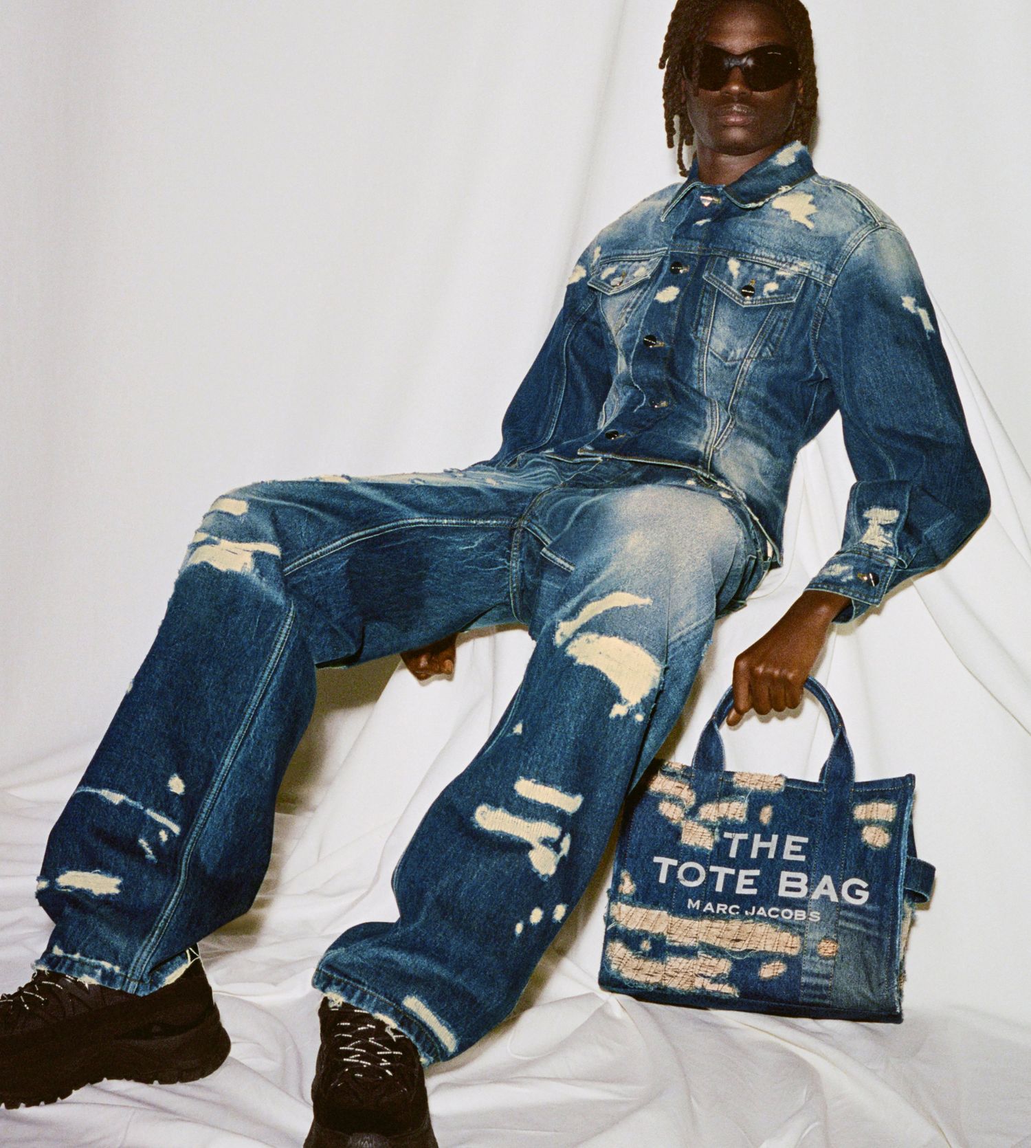 The Rip And Repair Fluted Denim Jacket | Marc Jacobs Outlet