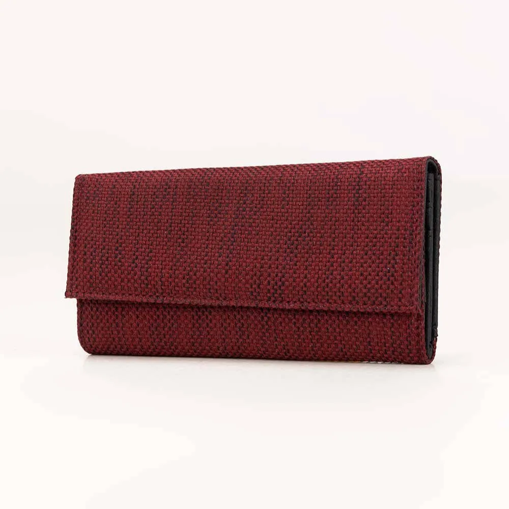 Penduy Maroon Long Wallet