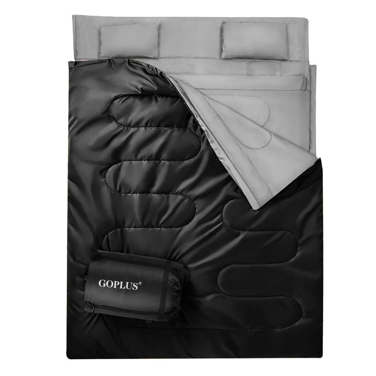 Double Sleeping Bag for Adults Kids, Queen Size XL 2 Person