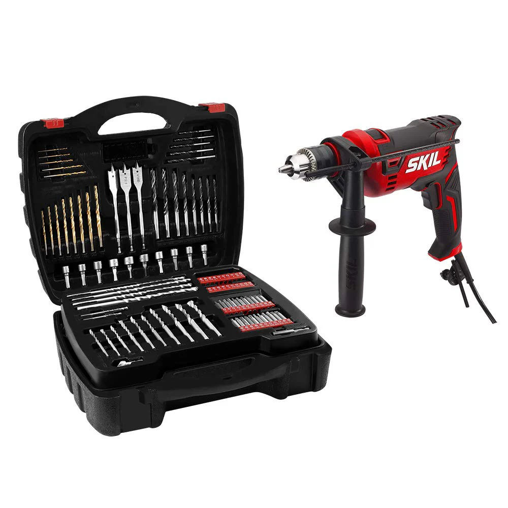 Skil 7.5 Amp 1/2-in Corded Hammer Drill with 100pcs Drill Bit Set