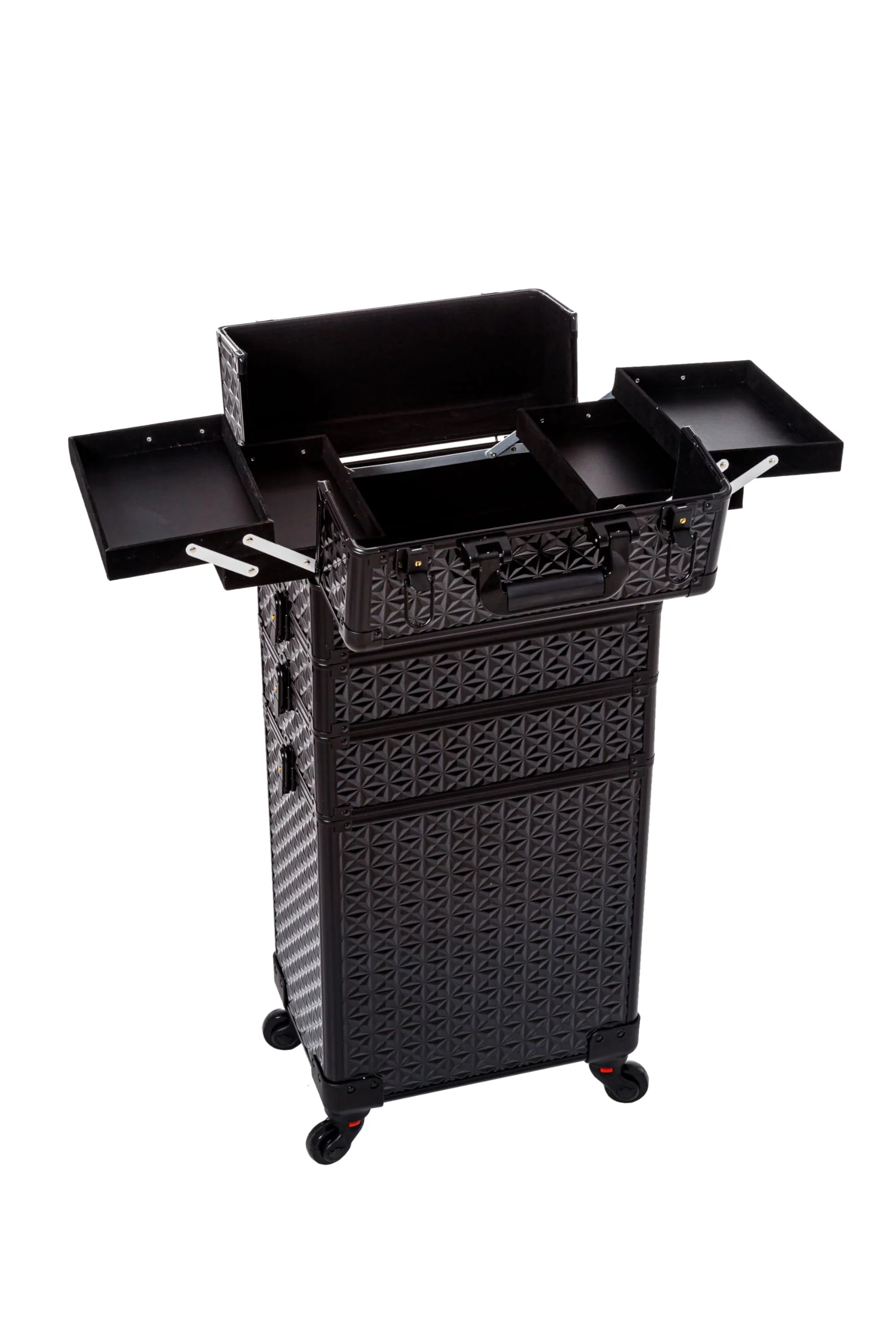 AROUS 5 in 1 Professional Makeup Train Case with 360�� Swivel Wheels
