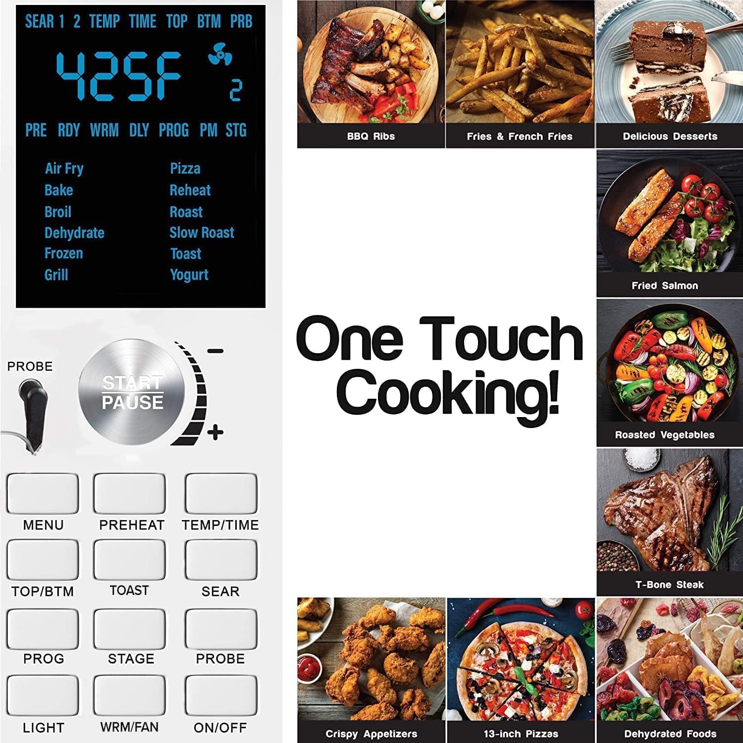 Nuwave Bravo Air Fryer Toaster Smart Oven, 12-in-1 Countertop Convection
