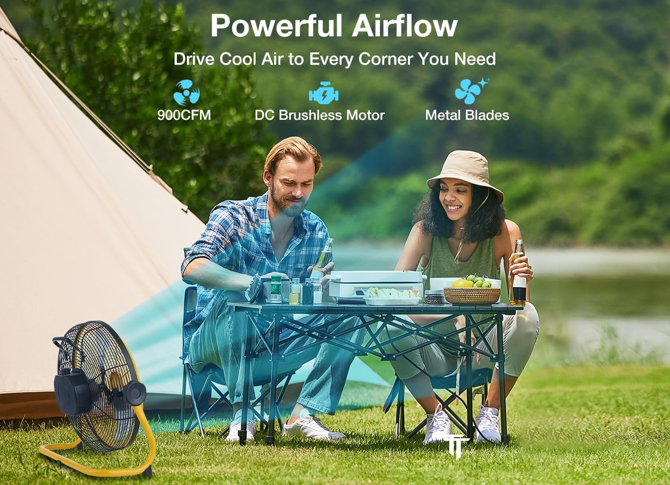 Geek Aire Portable Battery Operated Fan with Metal Blade